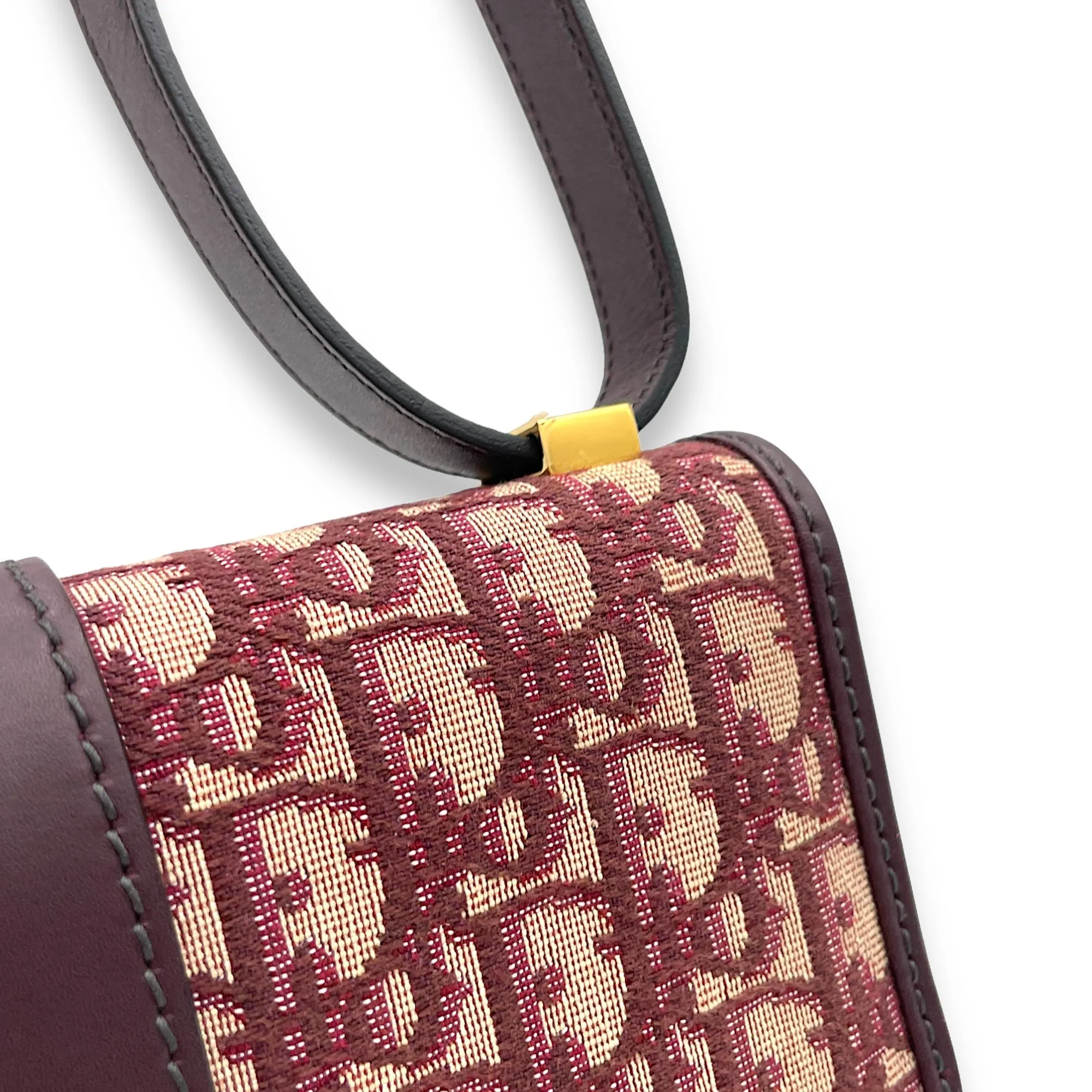 30 Montaigne Medium Red Crossbody Bag in Jacquard, Gold hardware