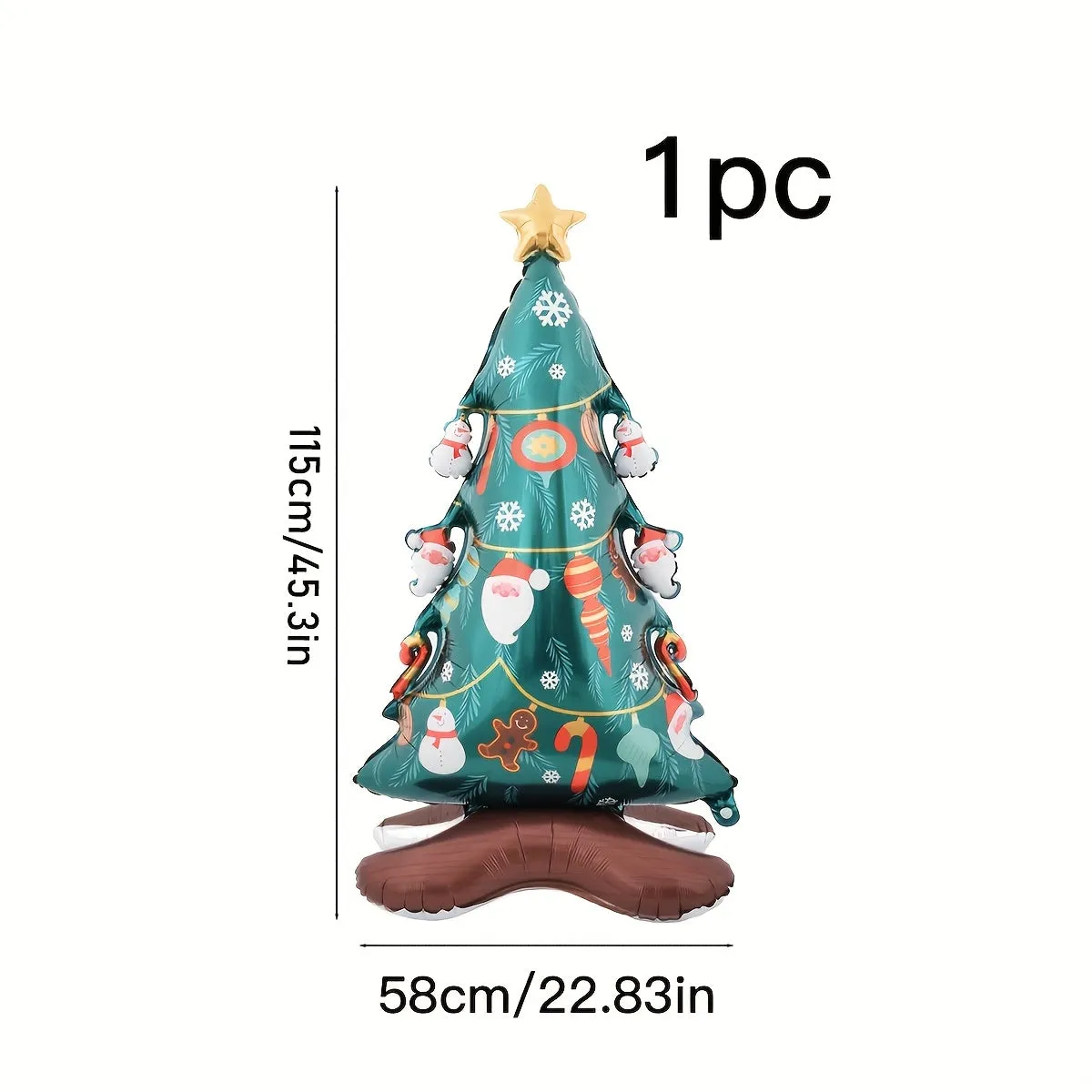 59-Inch Single Pack Festive Aluminum Film Inflatable Christmas Tree Decoration Toy for Home Decor, Ages 14 & Up, Holiday Season Essential