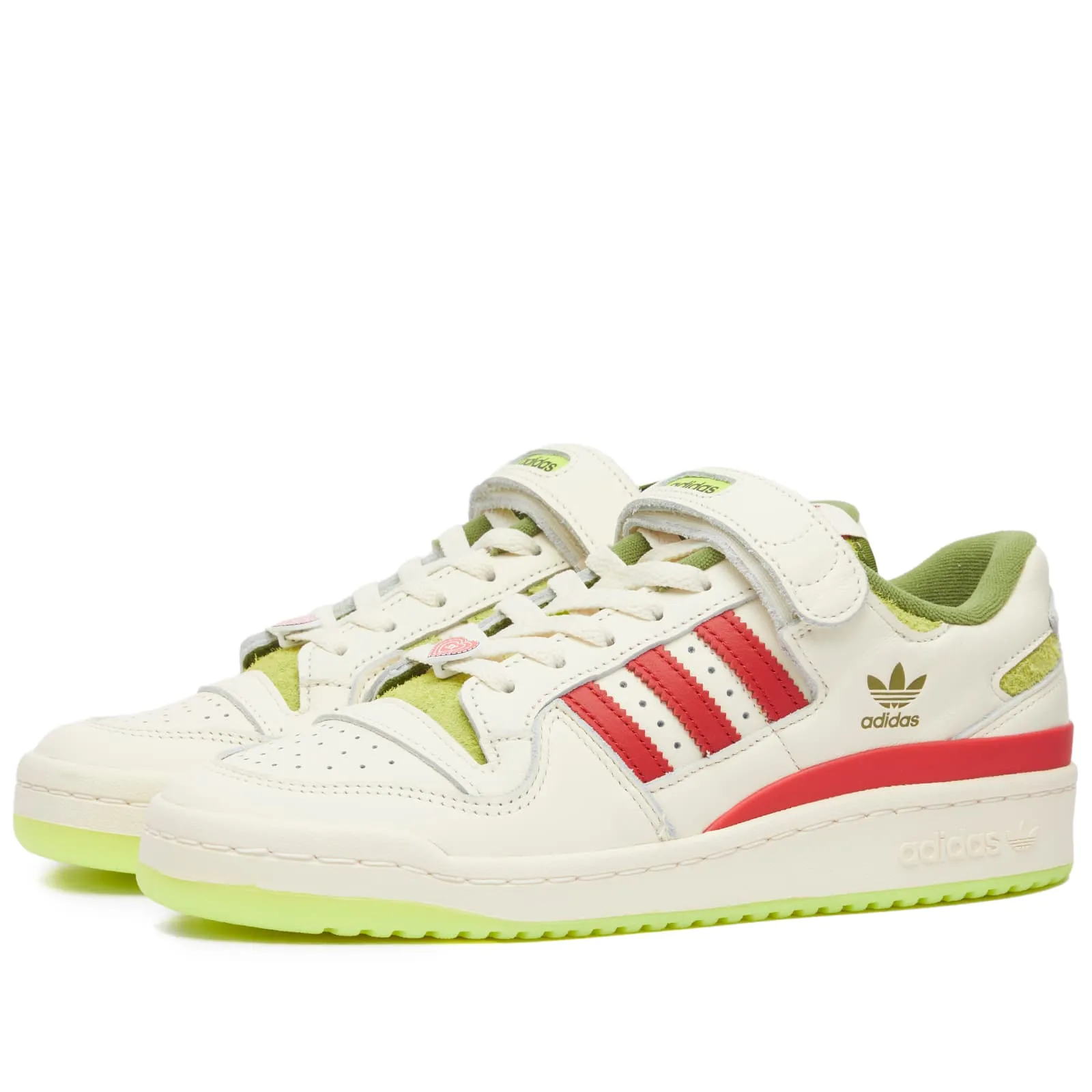 Adidas Forum Low 'The Grinch' White, Red & Solar Slime