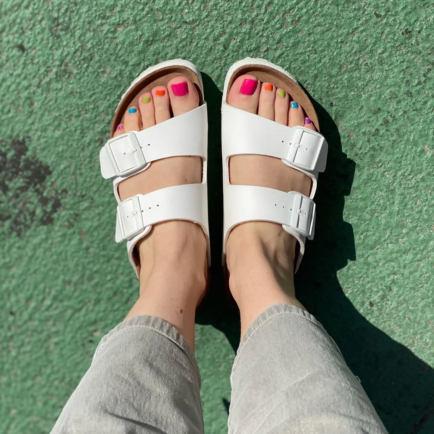 Arizona Platform Vegan in White from Birkenstock