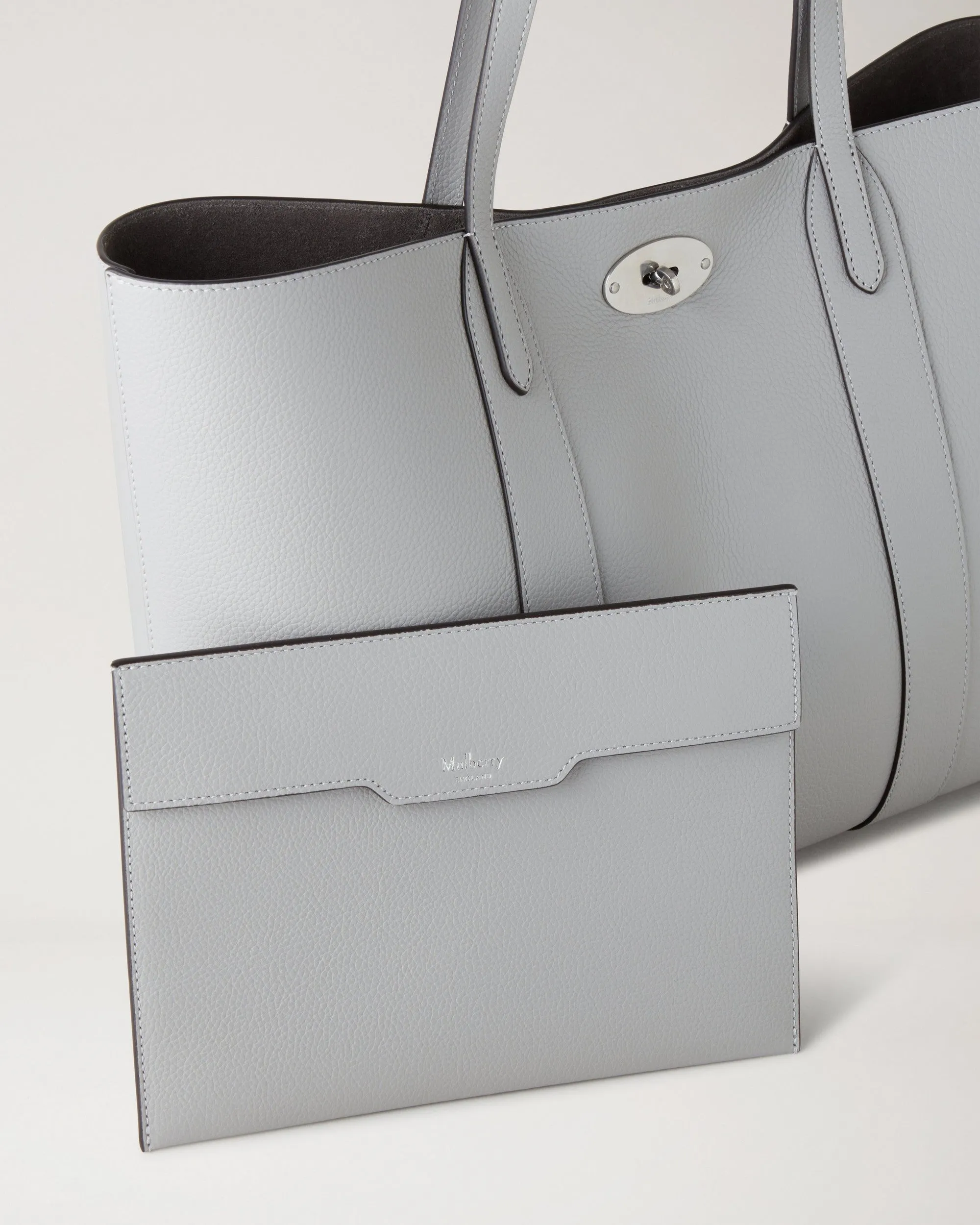 Bayswater Tote Small Classic Grain (Pale Grey)