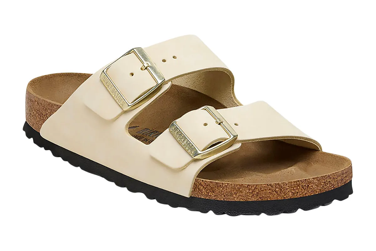 Birkenstock Arizona R Ecru Nubuck Leather Womens