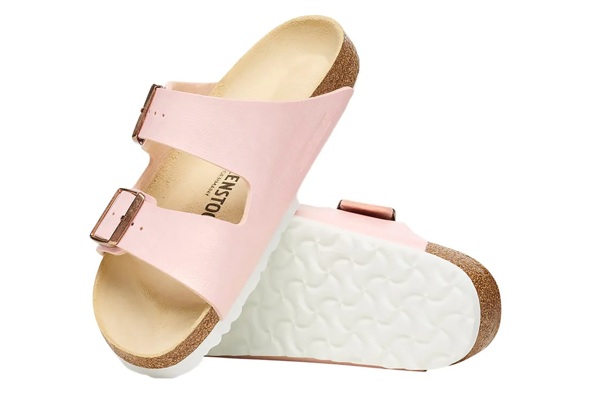 Birkenstock Arizona R Shiny Embossed Light Rose Birko-Flor Womens