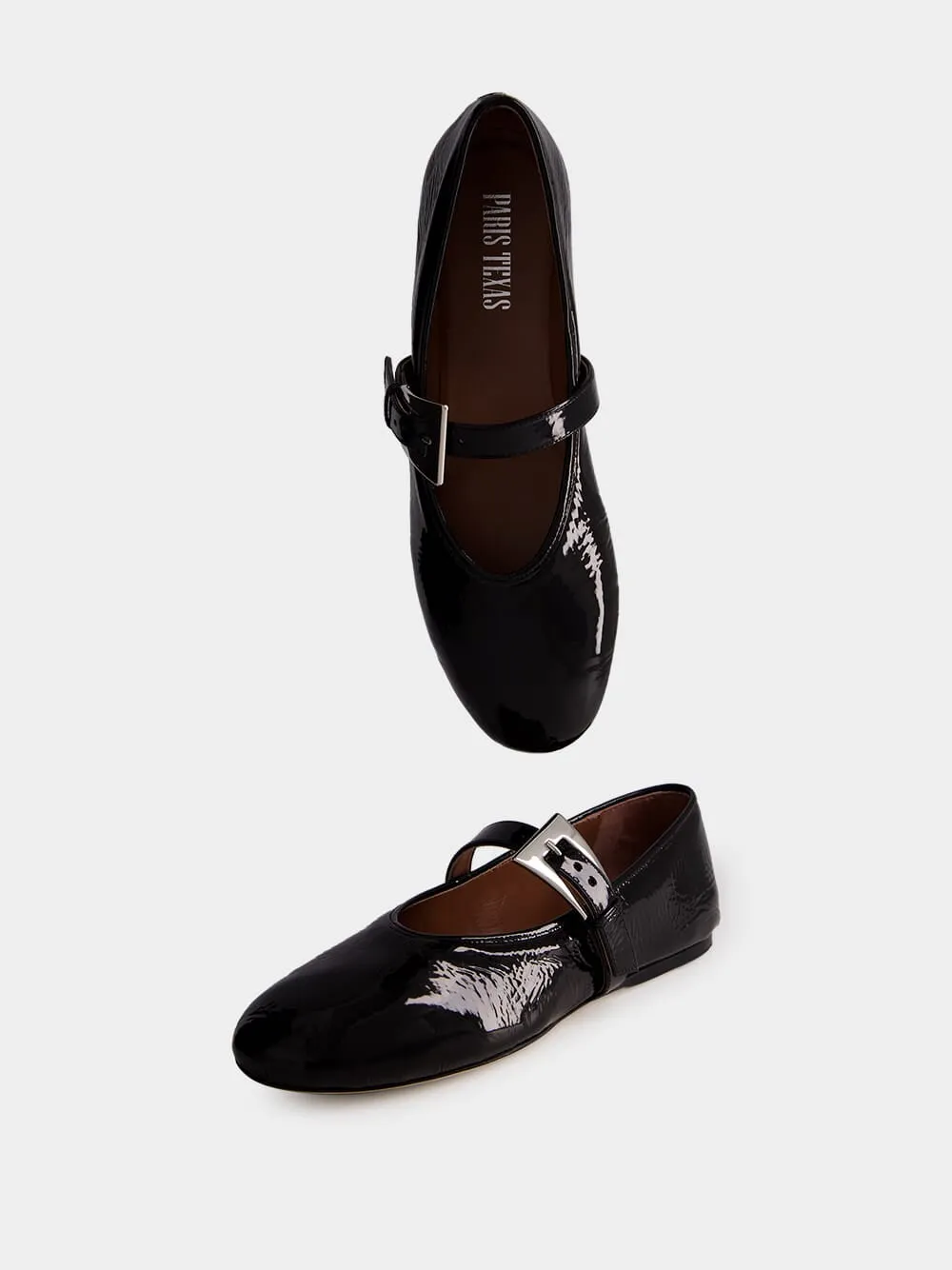 Black Sveva Buckle Ballet Flat