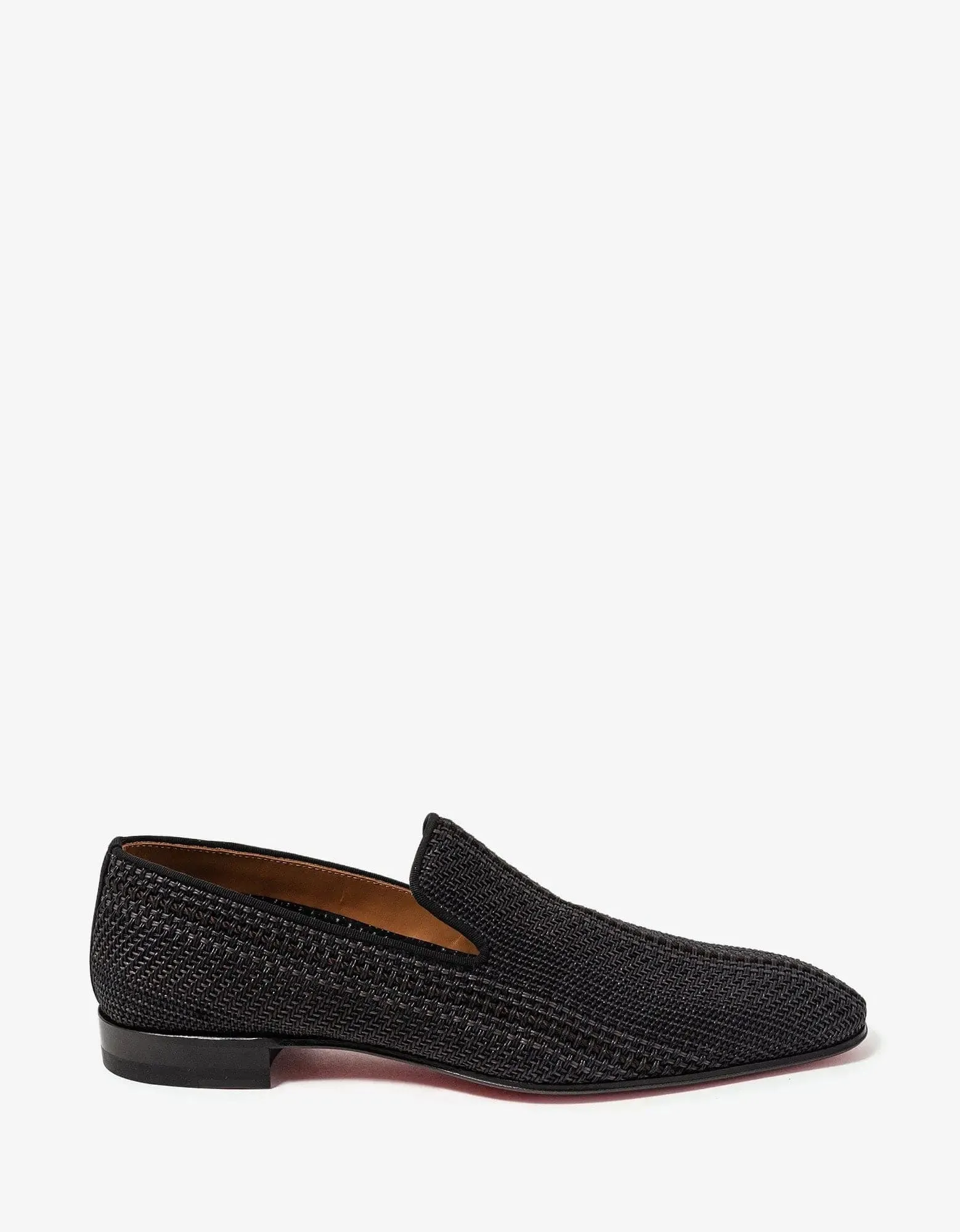 Christian Louboutin AC Dandelion Flat Brown Woven Loafer