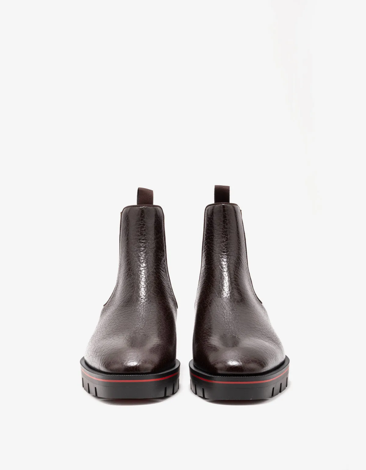 Christian Louboutin Alpinosol Brown Grain Leather Boots