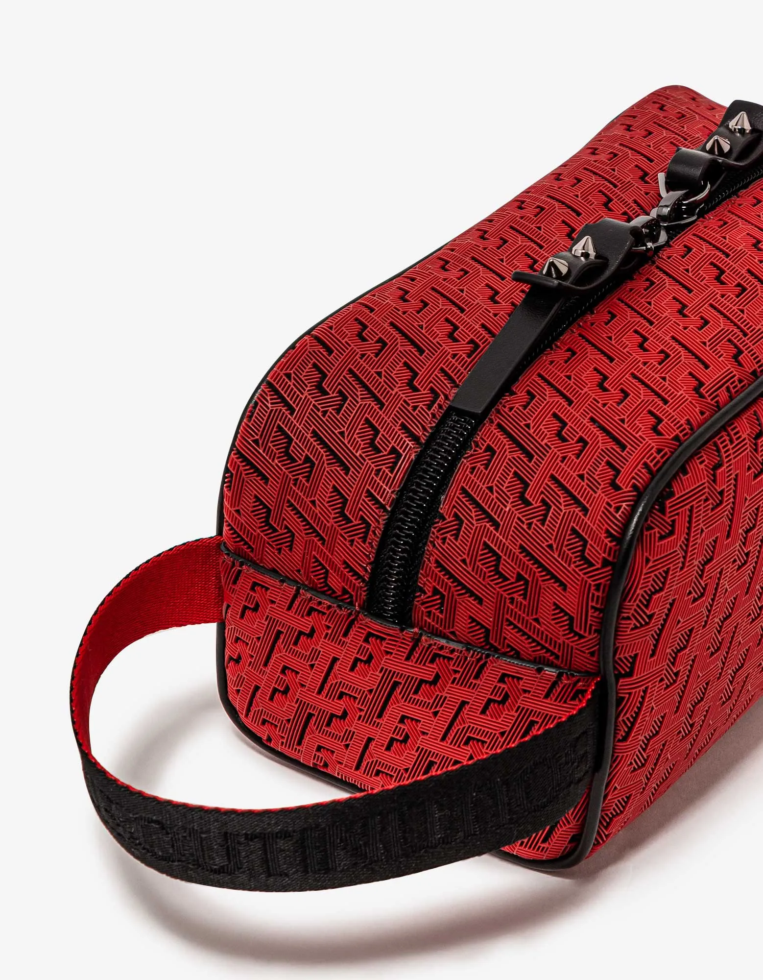 Christian Louboutin Blaster Red CL Logo Jacquard Travel Case