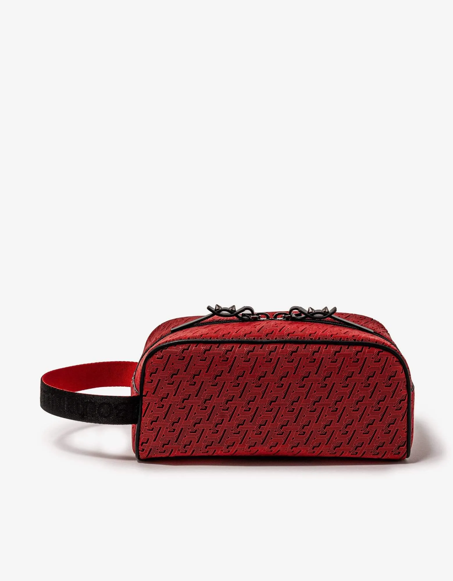 Christian Louboutin Blaster Red CL Logo Jacquard Travel Case