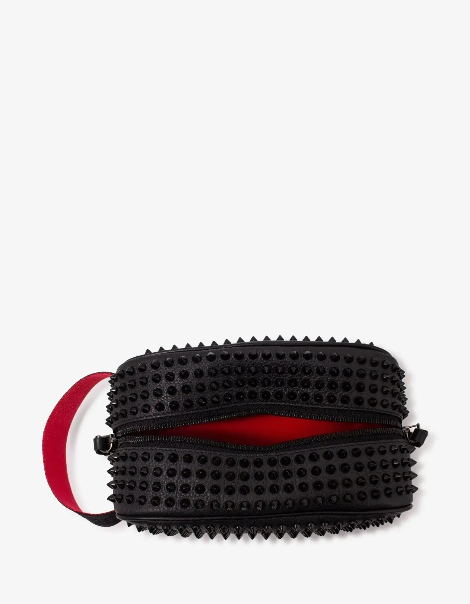 Christian Louboutin Blaster Spikes Black Leather Travel Case