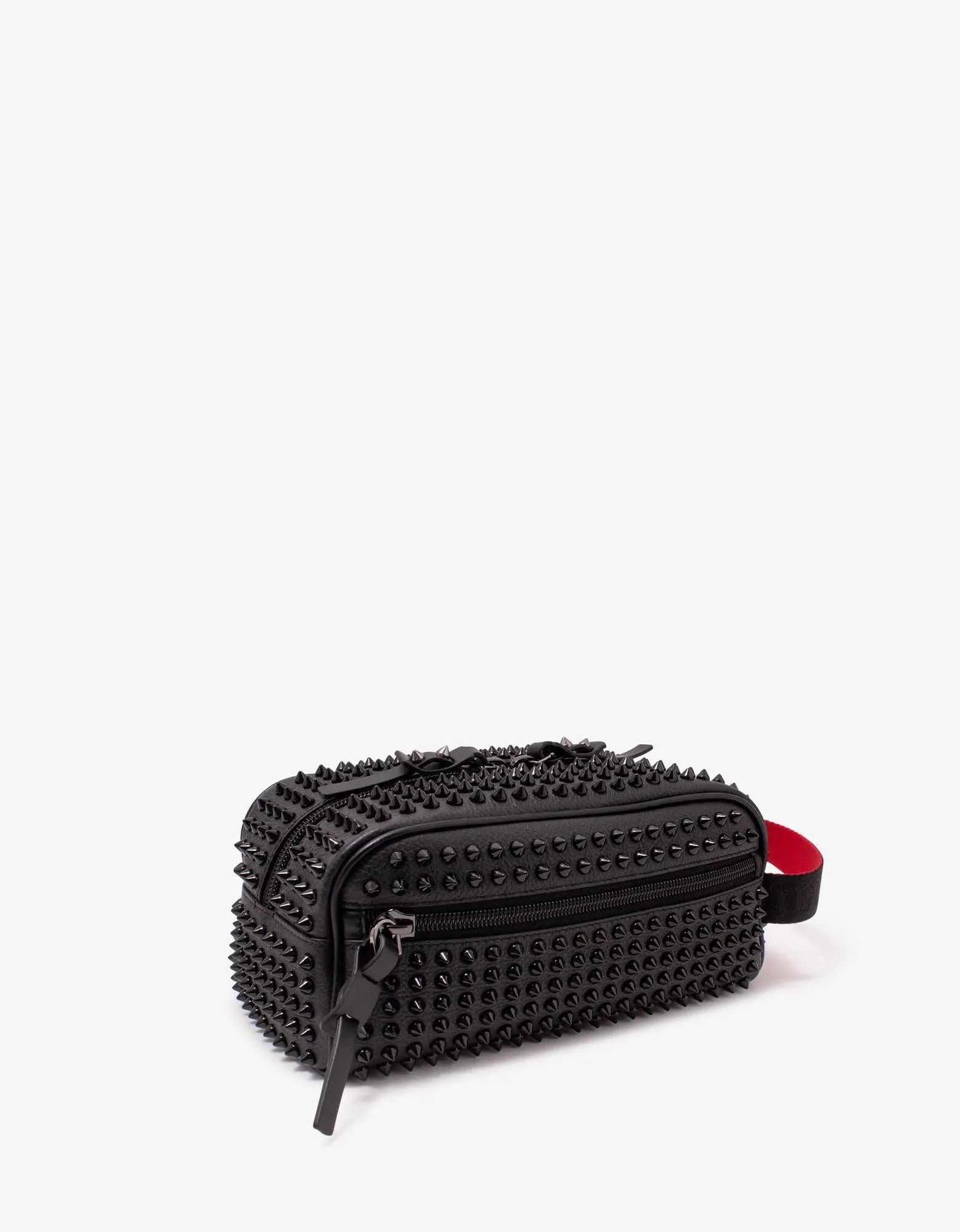 Christian Louboutin Blaster Spikes Black Leather Travel Case