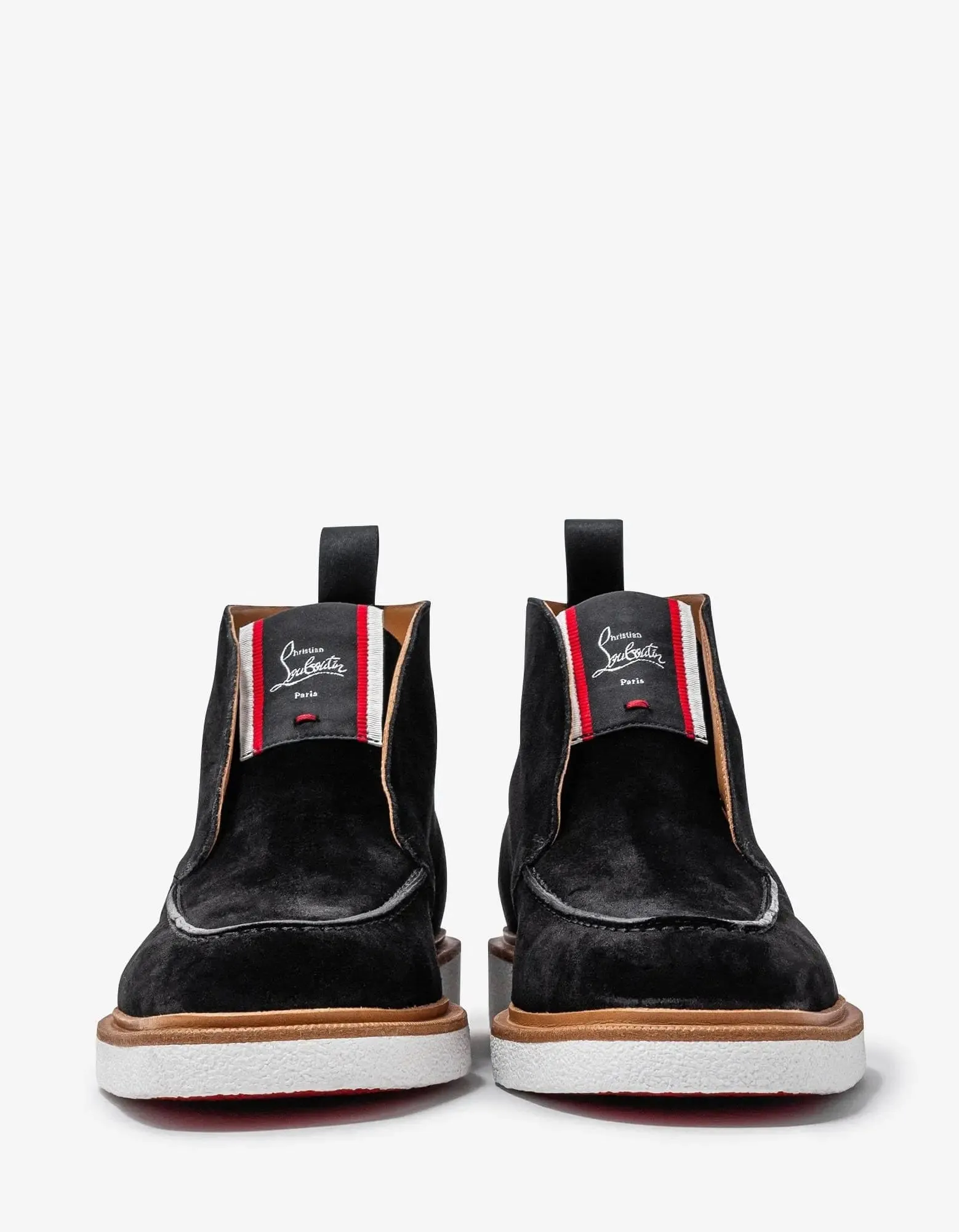 Christian Louboutin Citycrepe Black Suede Ankle Boots -