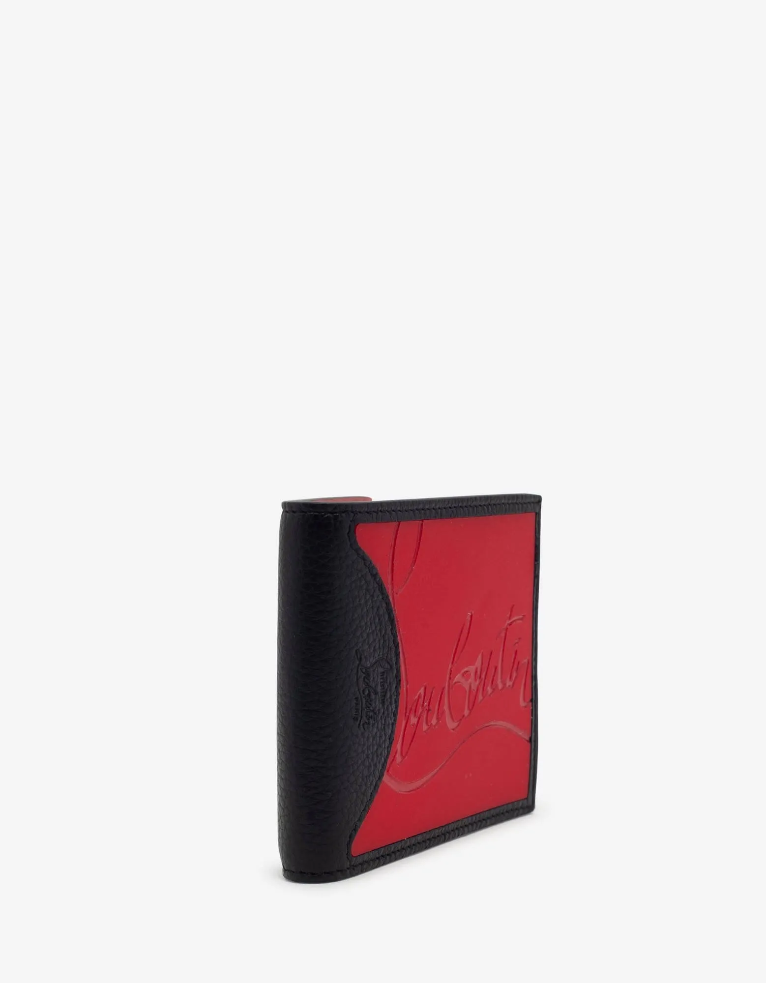 Christian Louboutin Coolcard Sneakers Sole Black & Red Billfold Wallet -