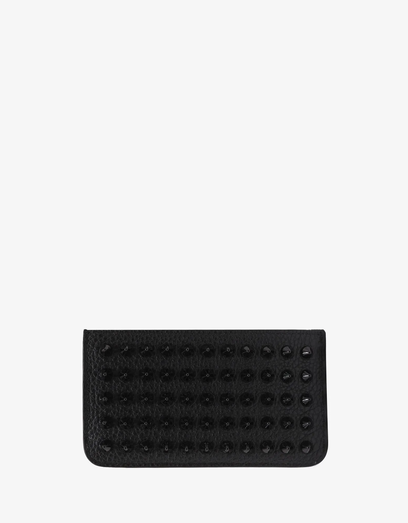 Christian Louboutin Credilou Black Leather Spikes Card Holder -