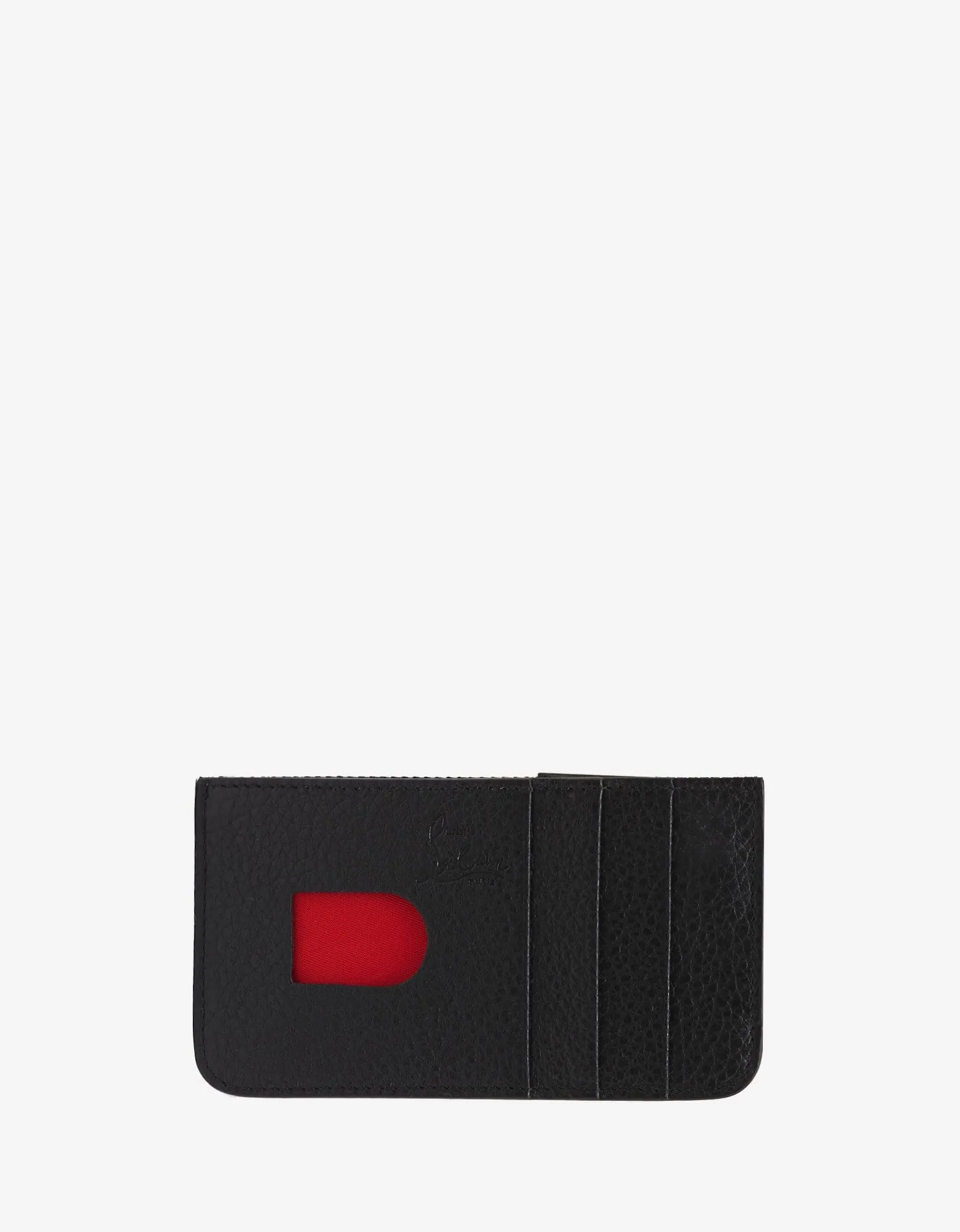 Christian Louboutin Credilou Black Leather Spikes Card Holder -