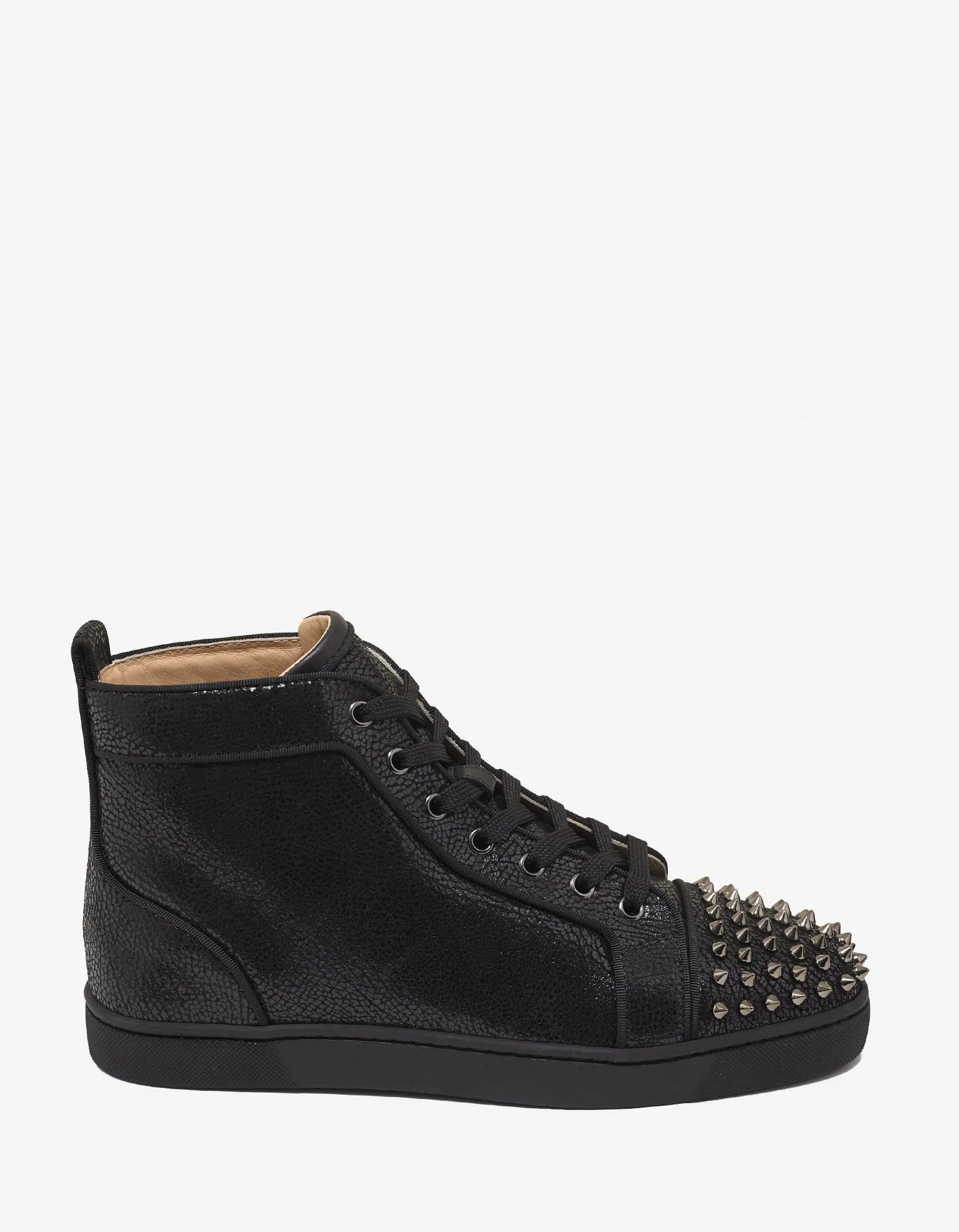 Christian Louboutin Lou Spikes Orlato Crosta Wax High Top Trainers