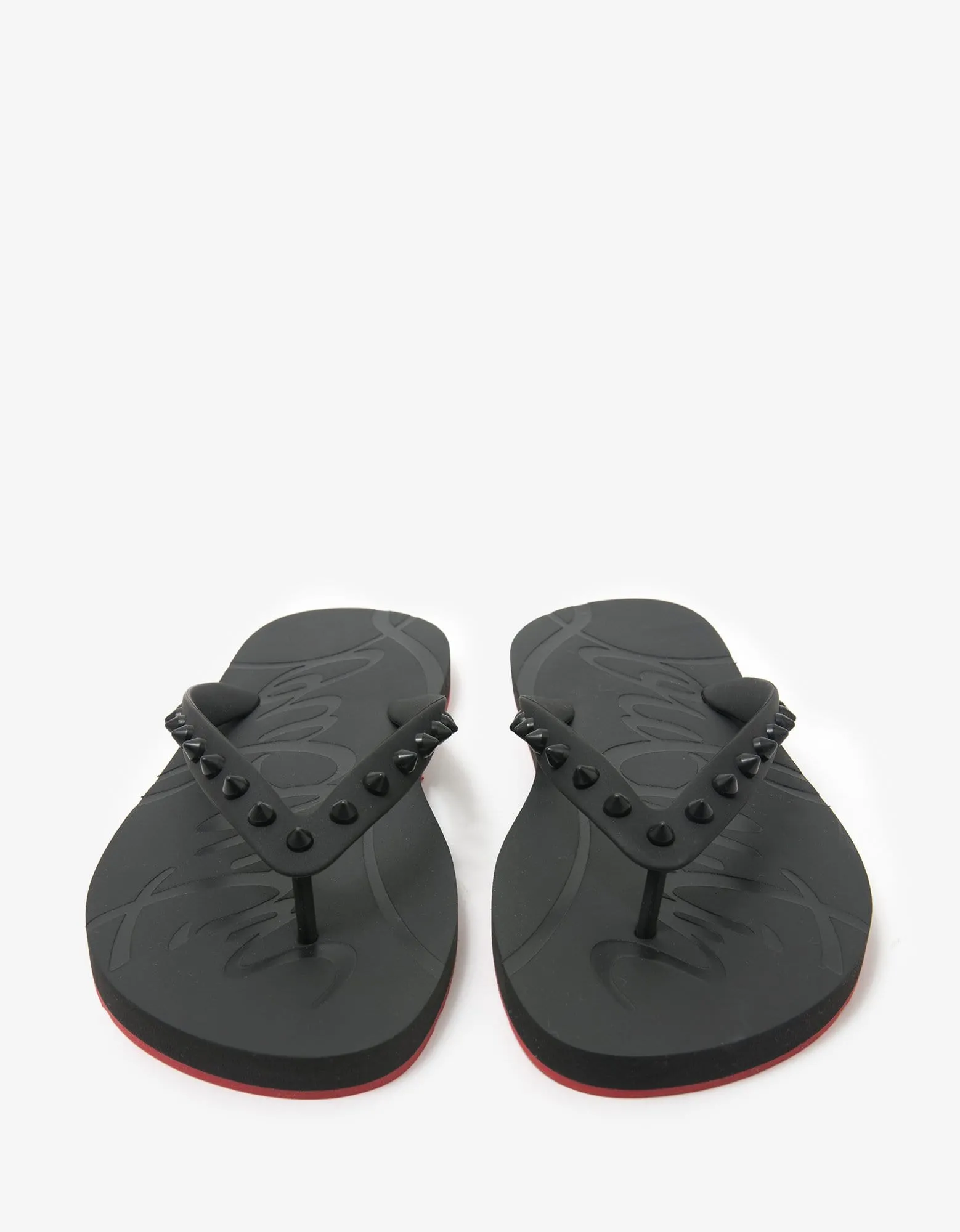 Christian Louboutin Loubi Flip Black Sandals