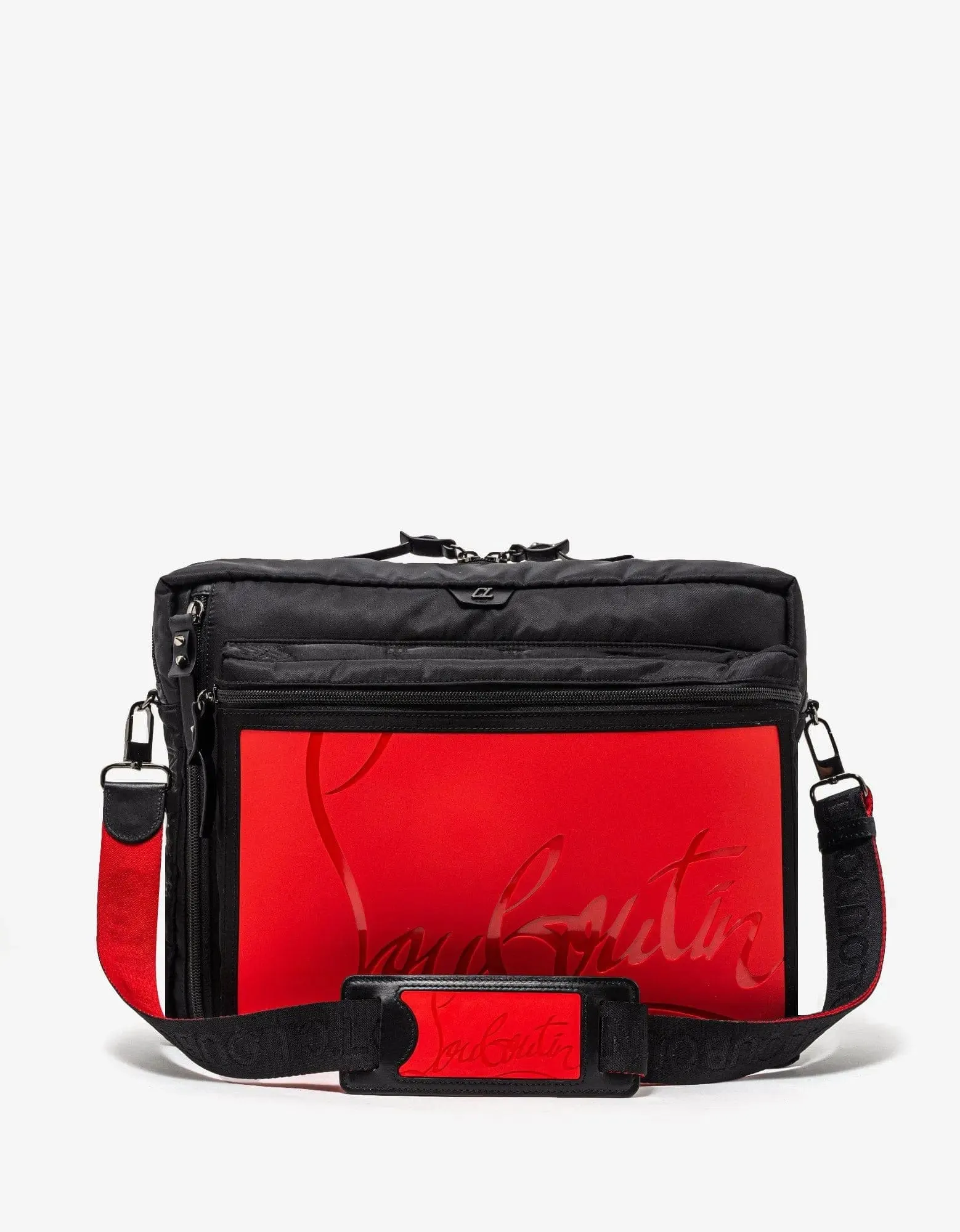 Christian Louboutin Loubideal Black Sneaker Sole Messenger Bag