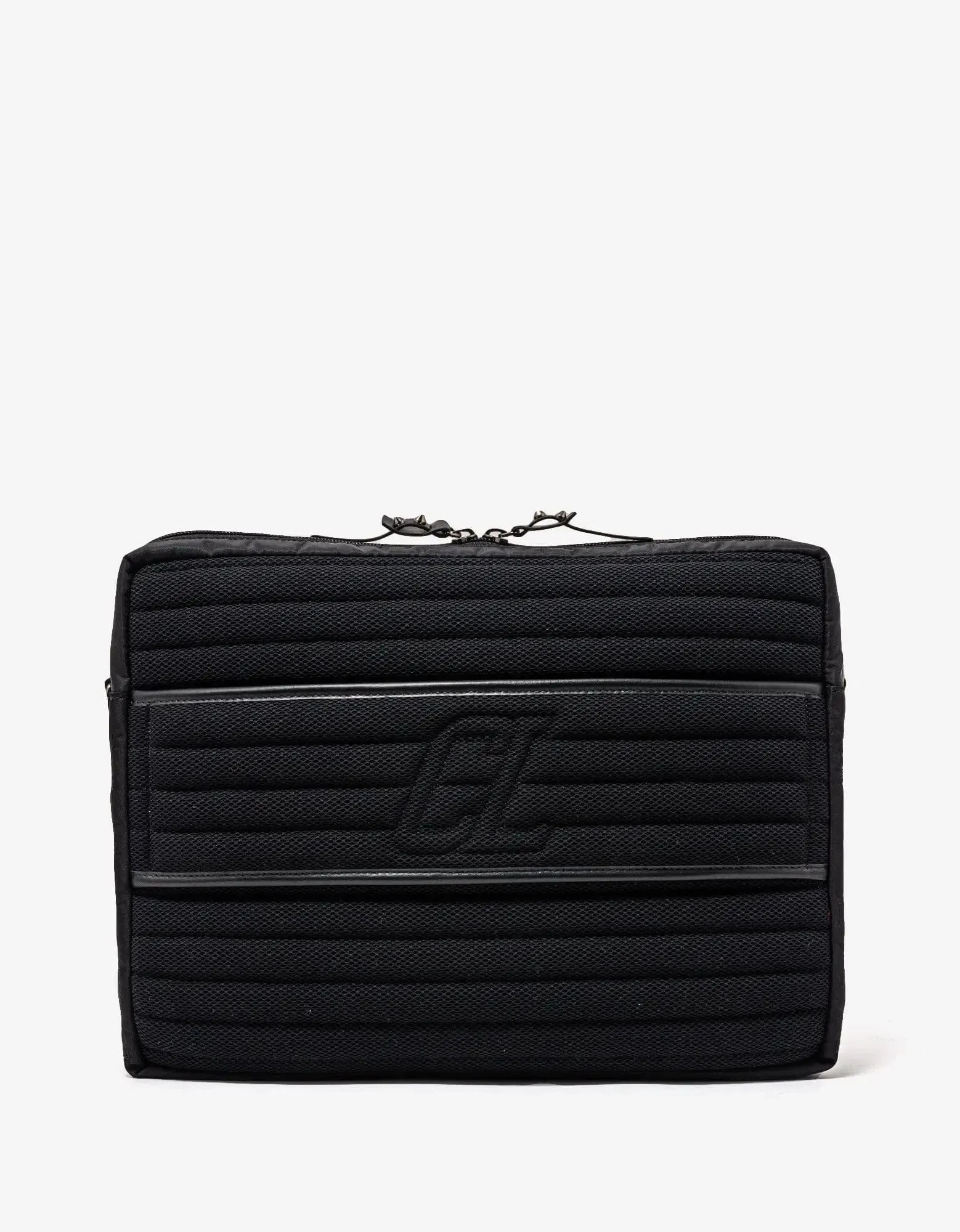 Christian Louboutin Loubideal Black Sneaker Sole Messenger Bag