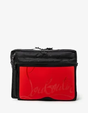 Christian Louboutin Loubideal Black Sneaker Sole Messenger Bag