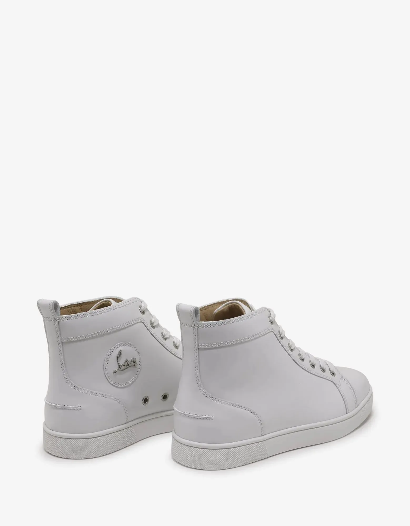 Christian Louboutin Louis Flat Calf White High Top Trainers