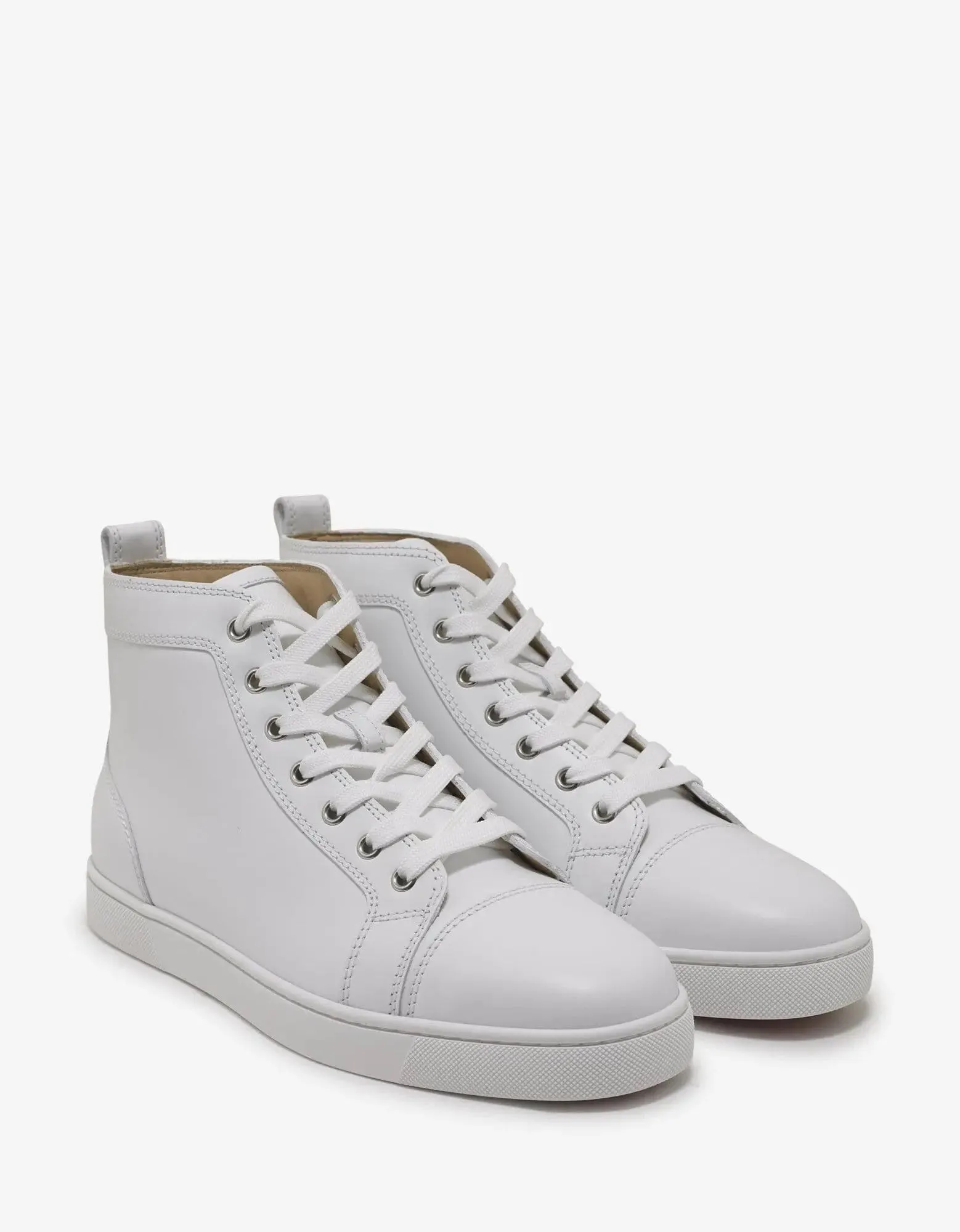 Christian Louboutin Louis Flat Calf White High Top Trainers