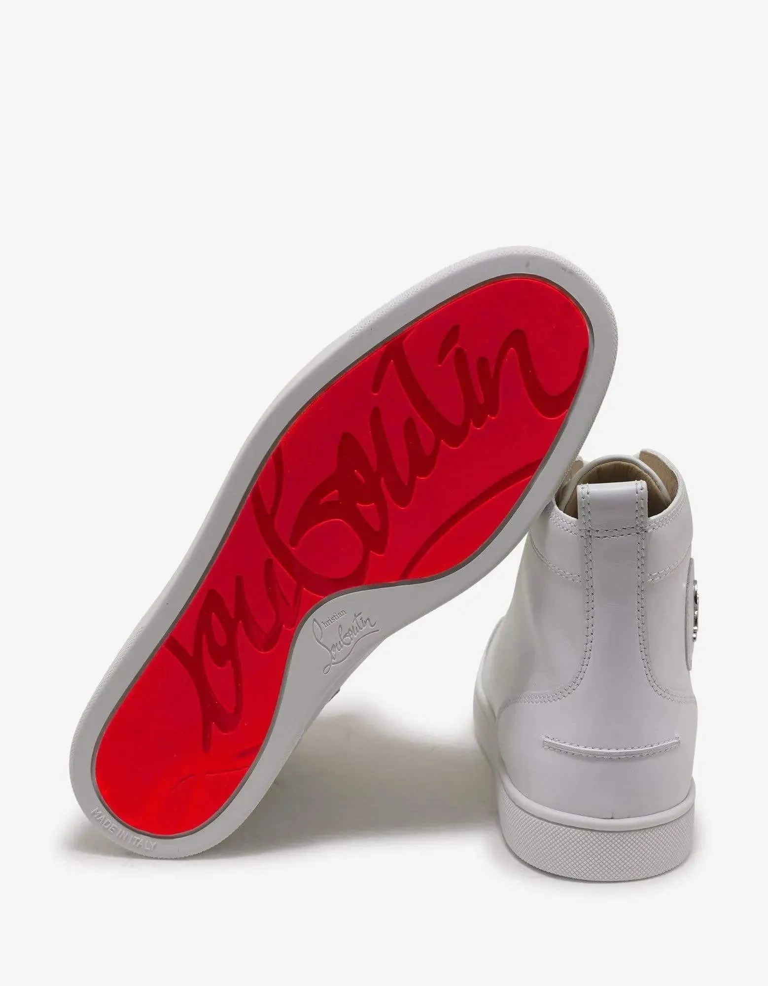 Christian Louboutin Louis Flat Calf White High Top Trainers