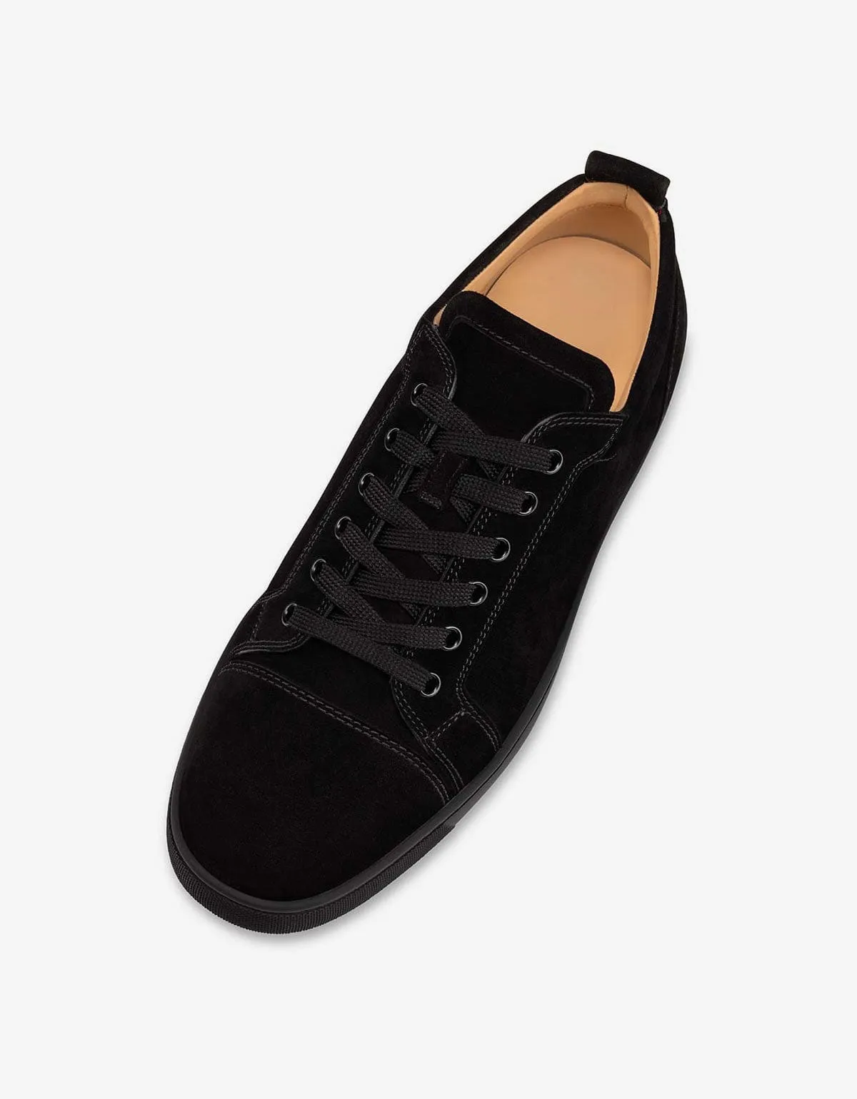 Christian Louboutin Louis Junior Black Suede Trainers