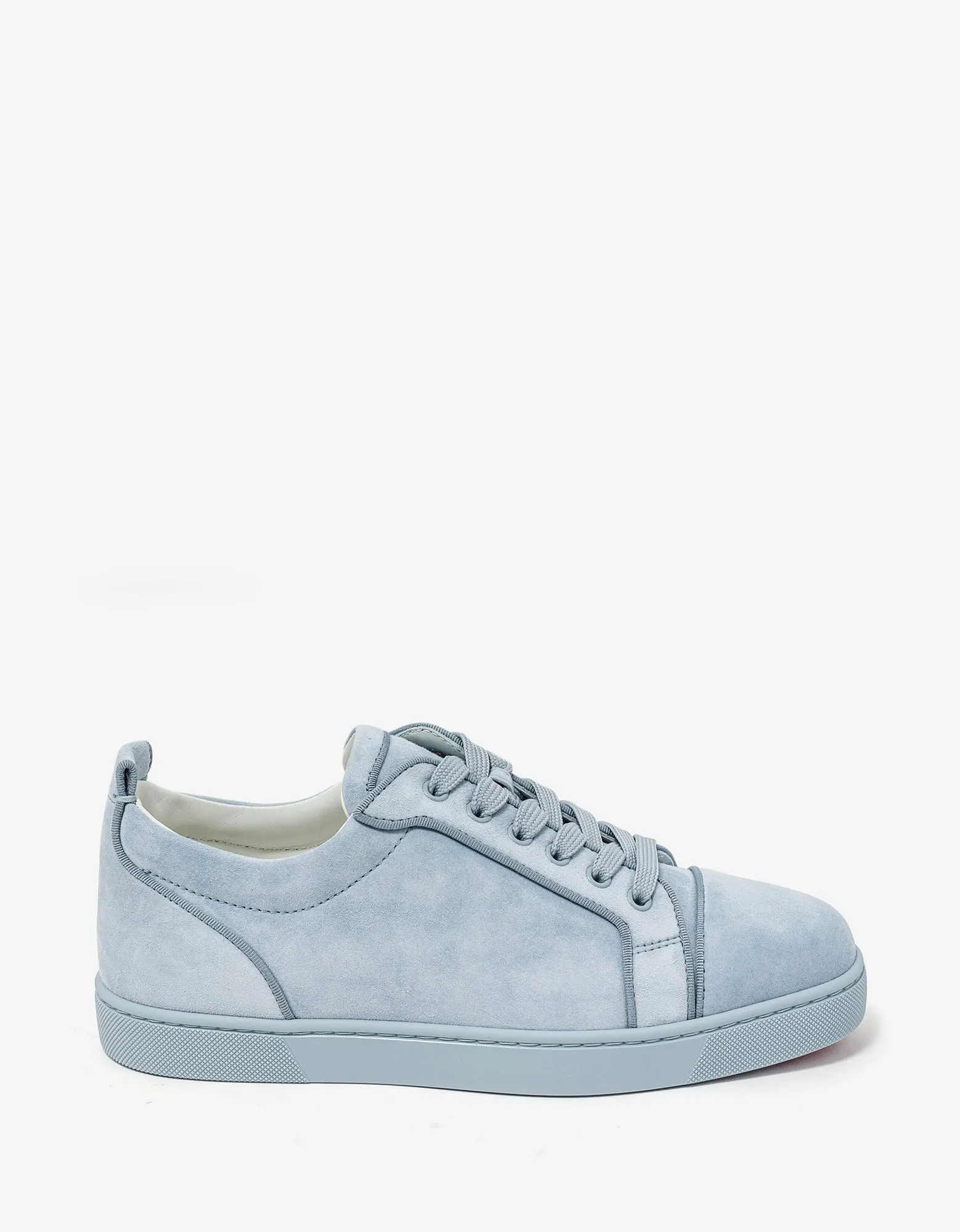 Christian Louboutin Louis Junior Orlato Paseo Blue Suede Trainers -