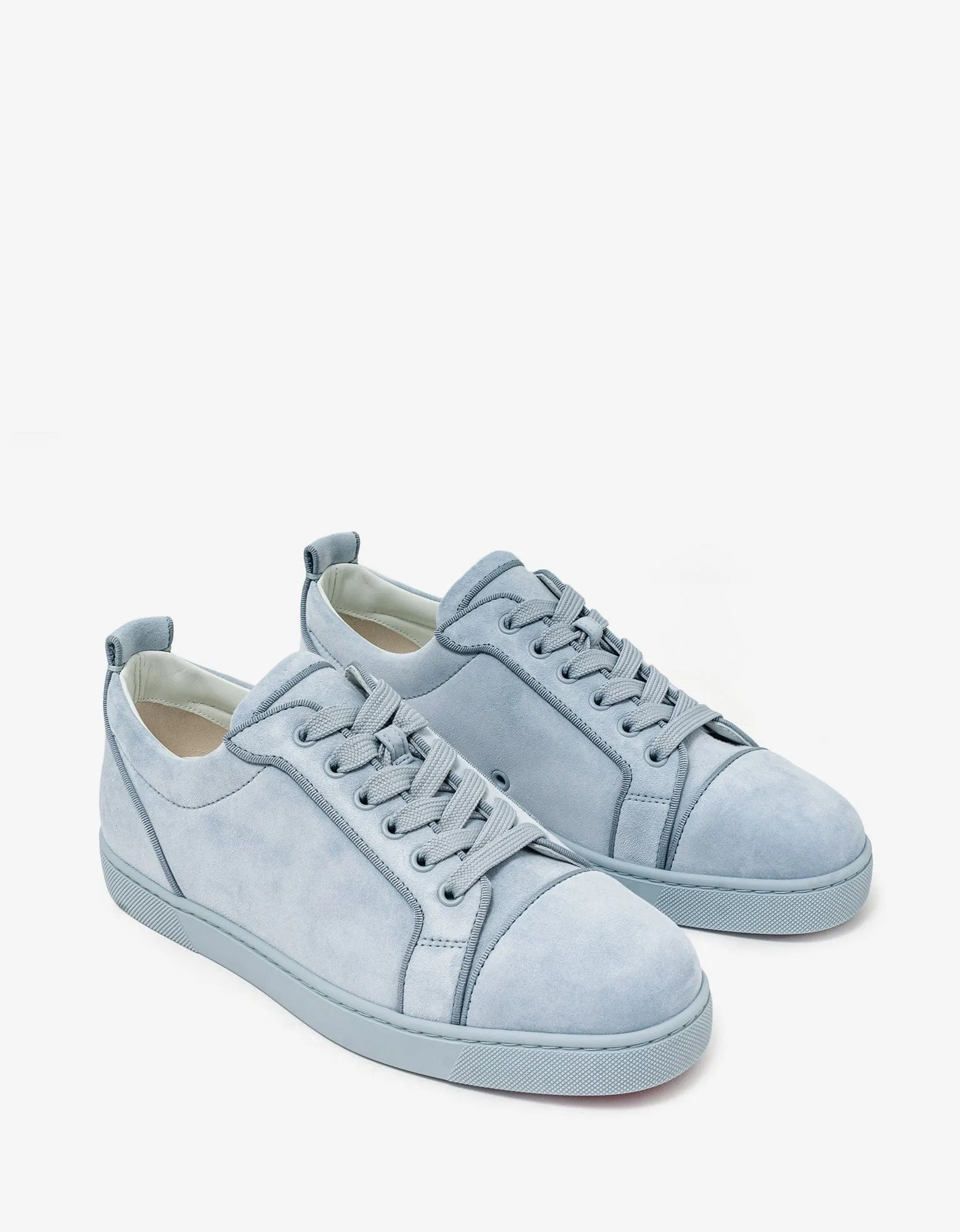 Christian Louboutin Louis Junior Orlato Paseo Blue Suede Trainers -