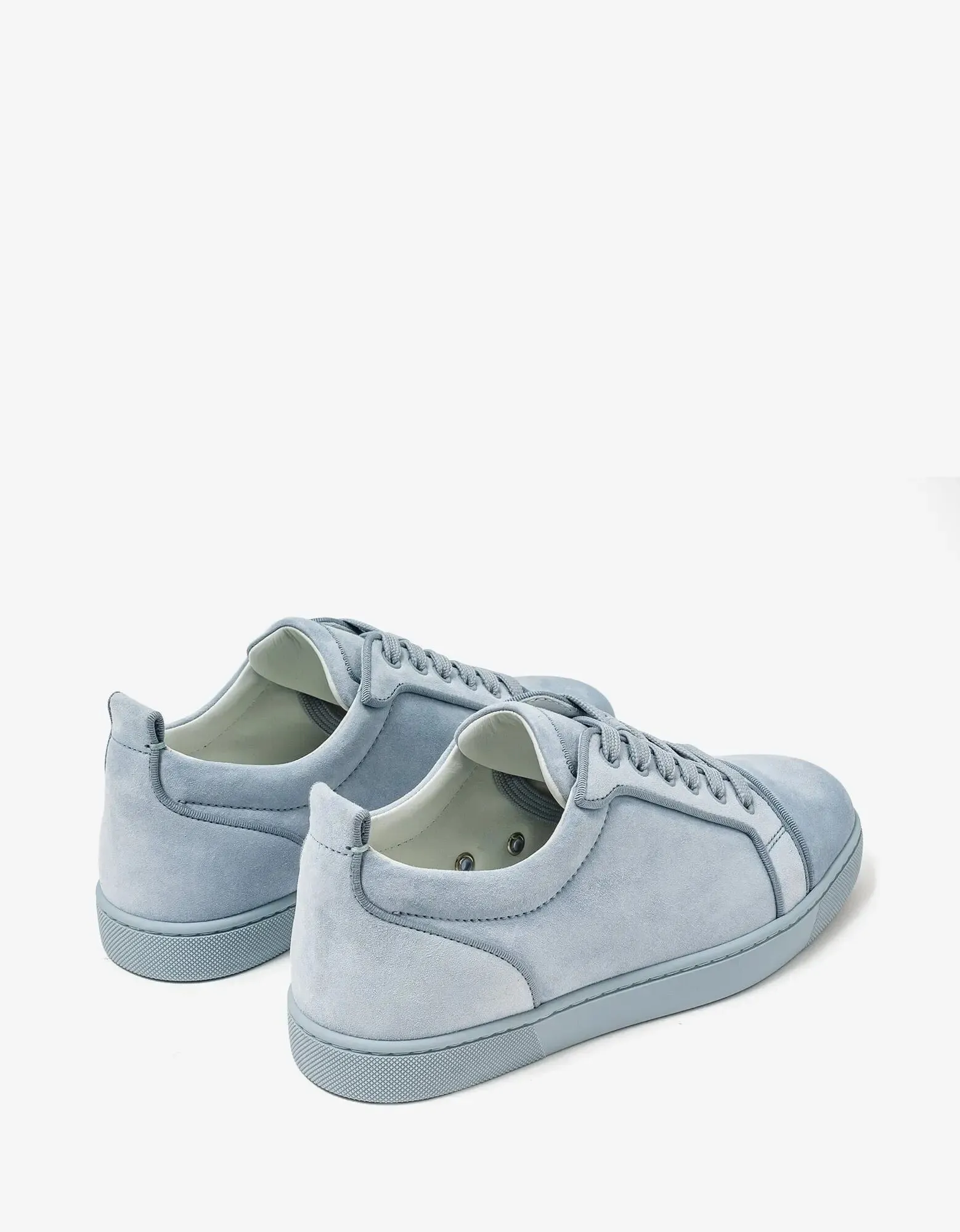 Christian Louboutin Louis Junior Orlato Paseo Blue Suede Trainers -