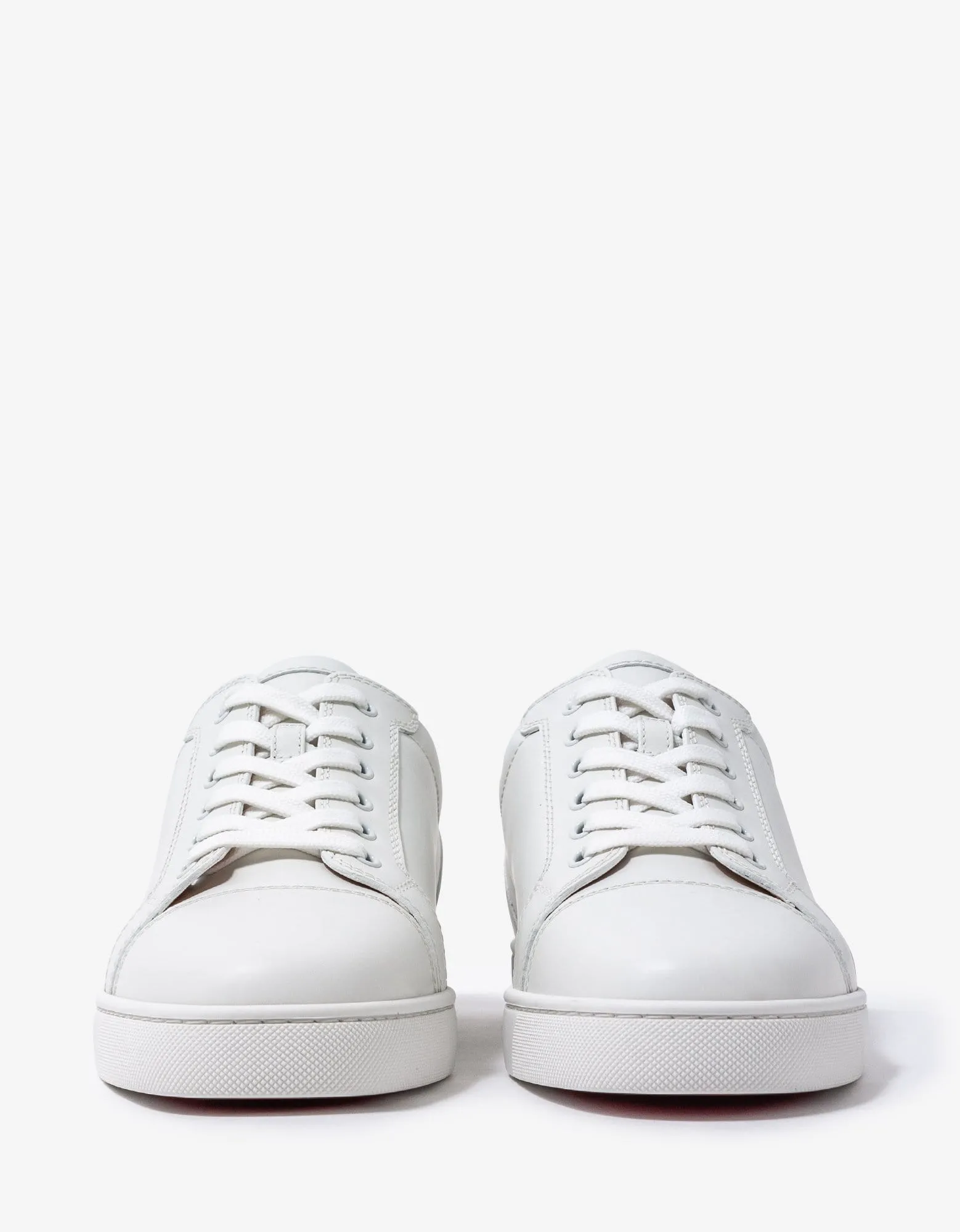 Christian Louboutin Louis Junior White Leather Trainers