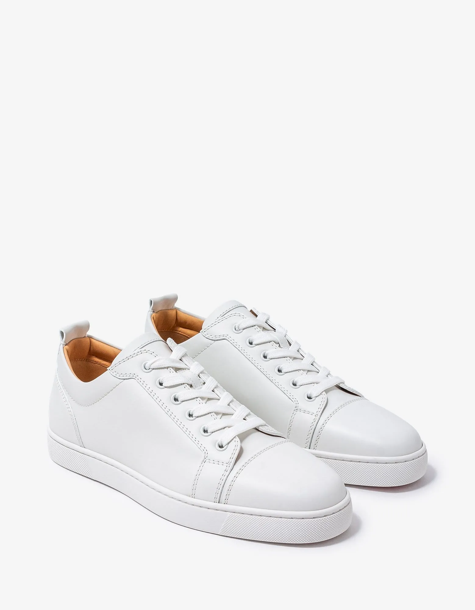 Christian Louboutin Louis Junior White Leather Trainers