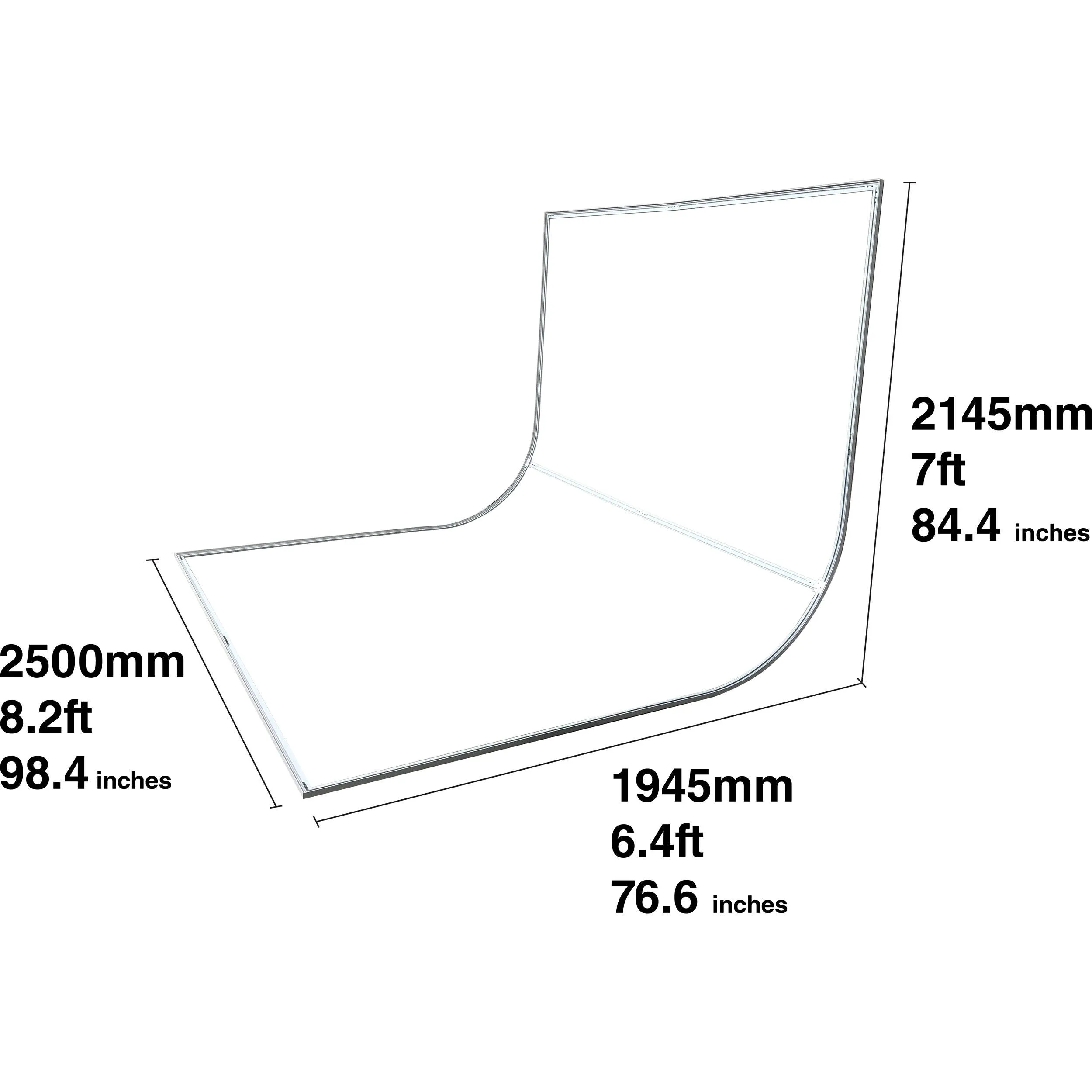 EasiFrame Curved Self-Supporting Portable Studio Infinity-Cove Cyclorama Background Kit V2 for Video and Photography - Chromakey Green