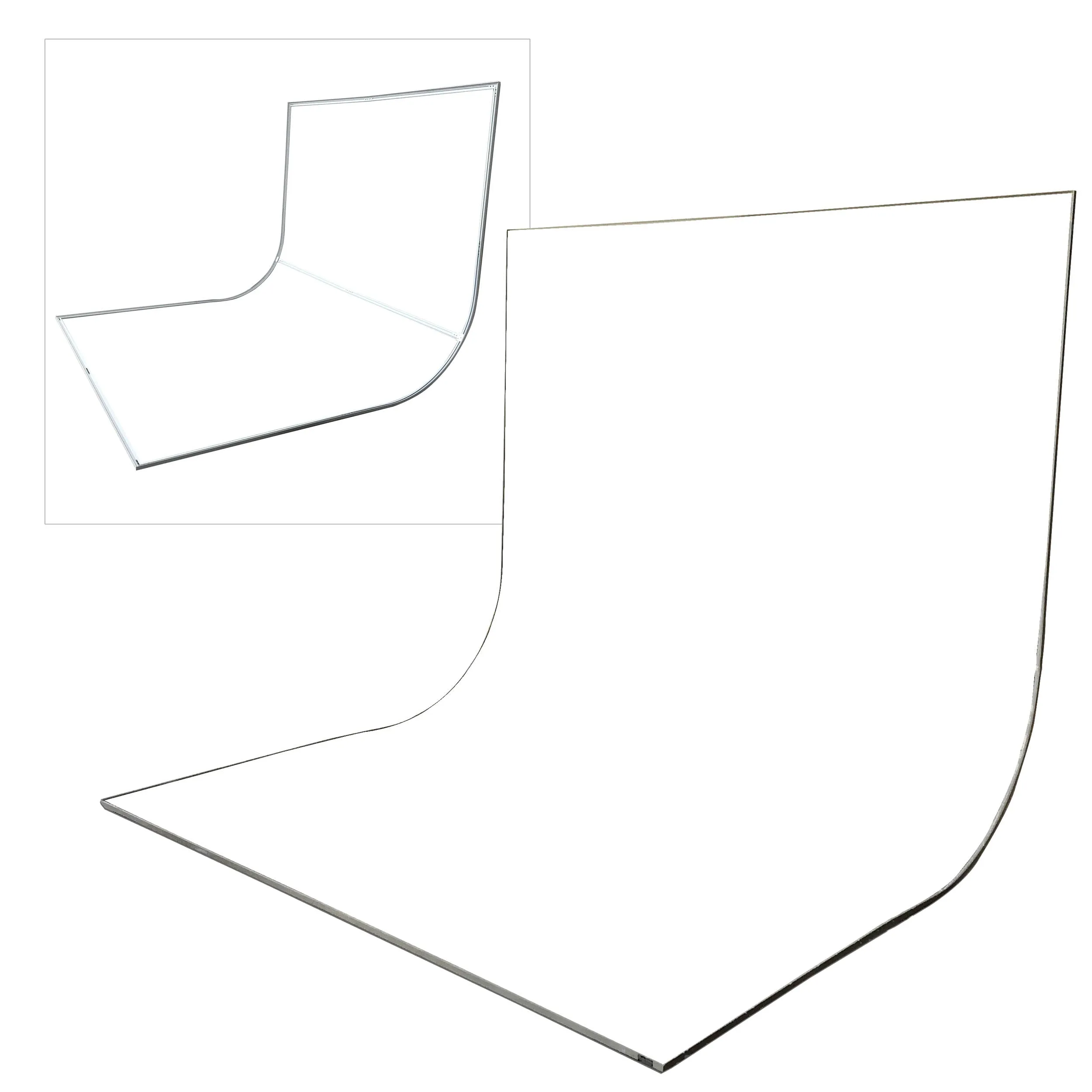 EasiFrame Curved Self-Supporting Portable Studio Infinity-Cove Cyclorama Background Kit V2 for Video and Photography - White