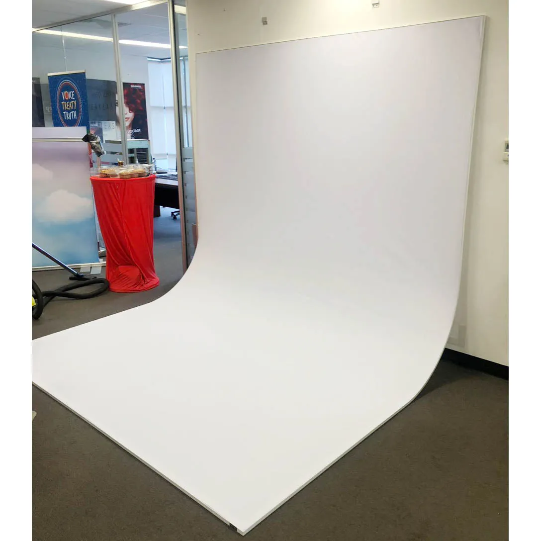 EasiFrame Curved Self-Supporting Portable Studio Infinity-Cove Cyclorama Background Kit V2 for Video and Photography - White