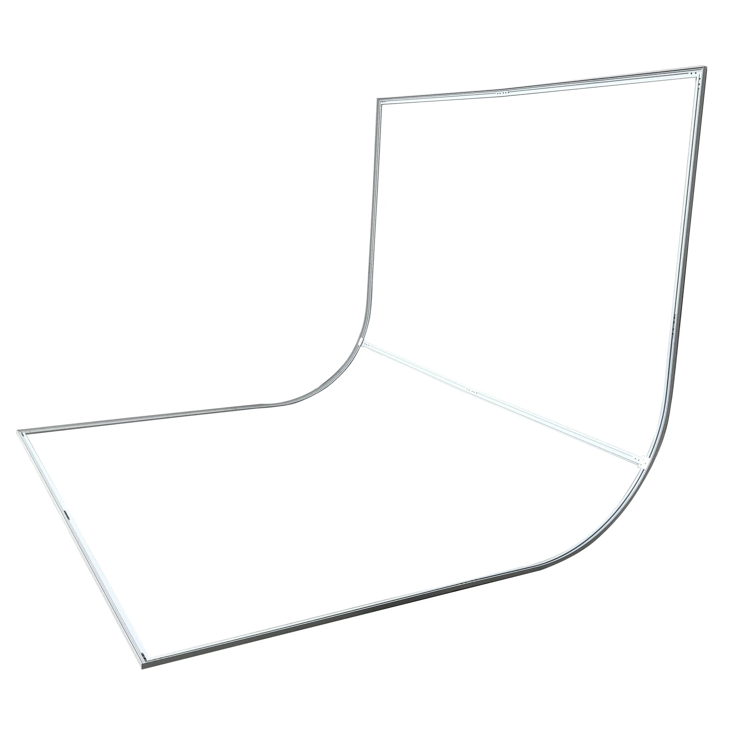 EasiFrame Curved Self-Supporting Portable Studio Infinity-Cove Cyclorama Background Kit V2 for Video and Photography - White