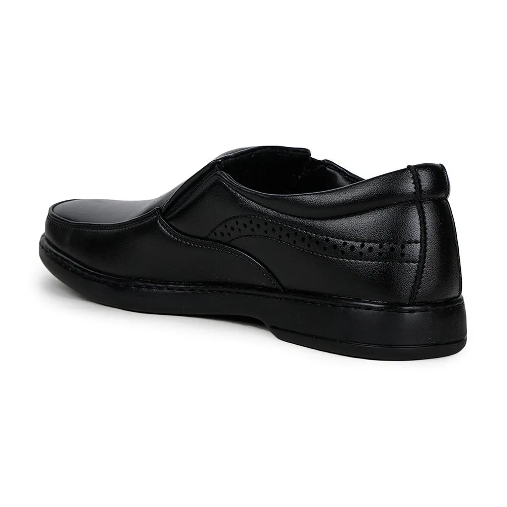 Fortune (Black) Classic Loafer Shoes For Men ER-11 By Liberty