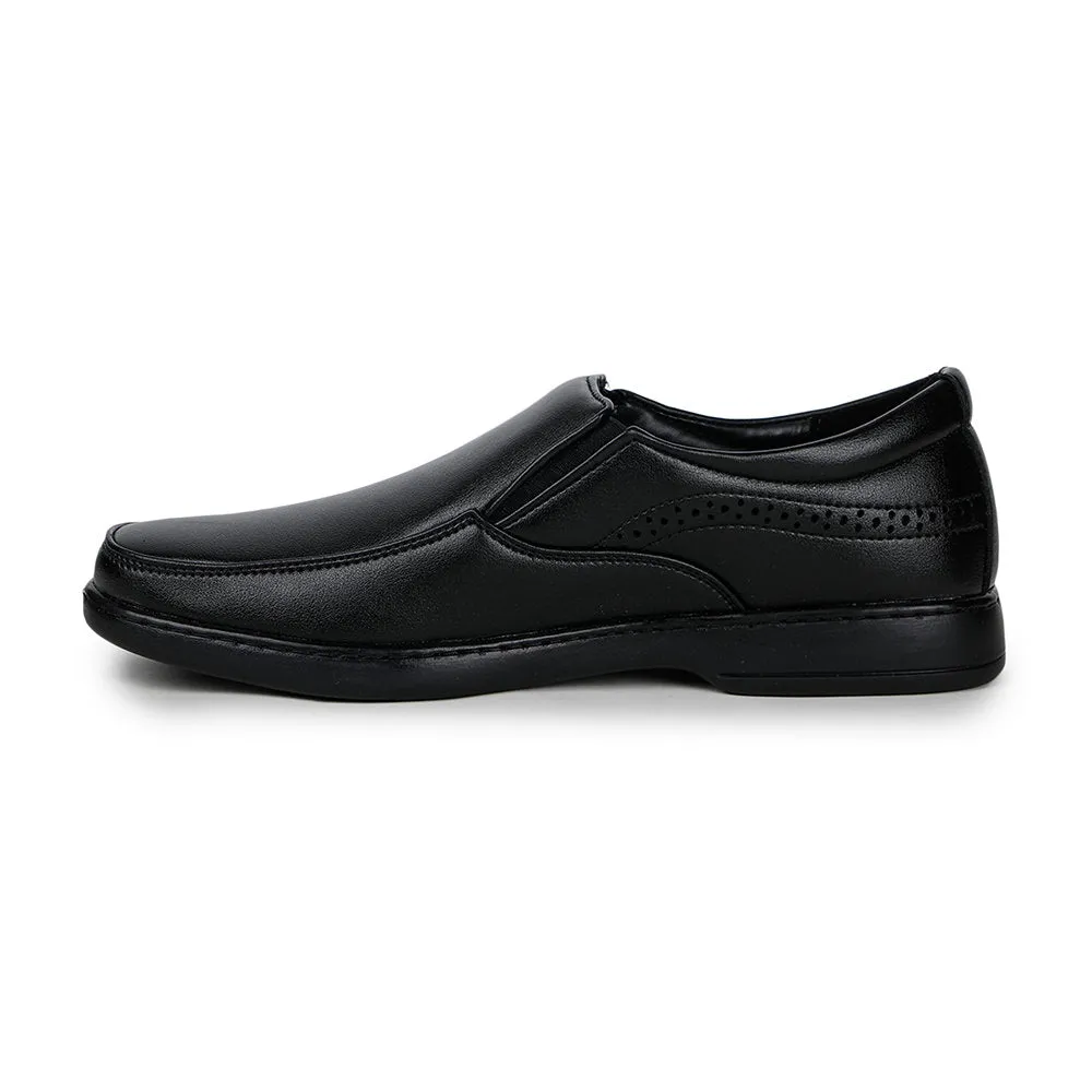 Fortune (Black) Classic Loafer Shoes For Men ER-11 By Liberty