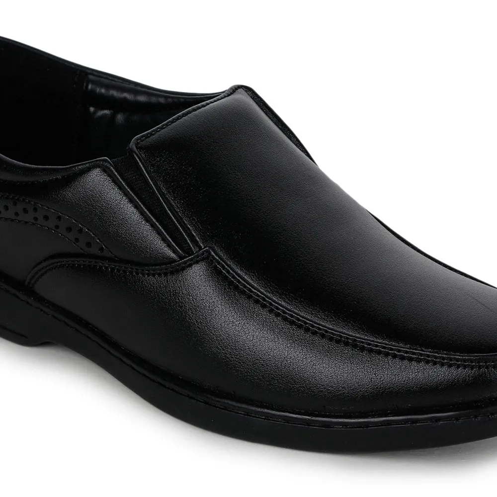 Fortune (Black) Classic Loafer Shoes For Men ER-11 By Liberty