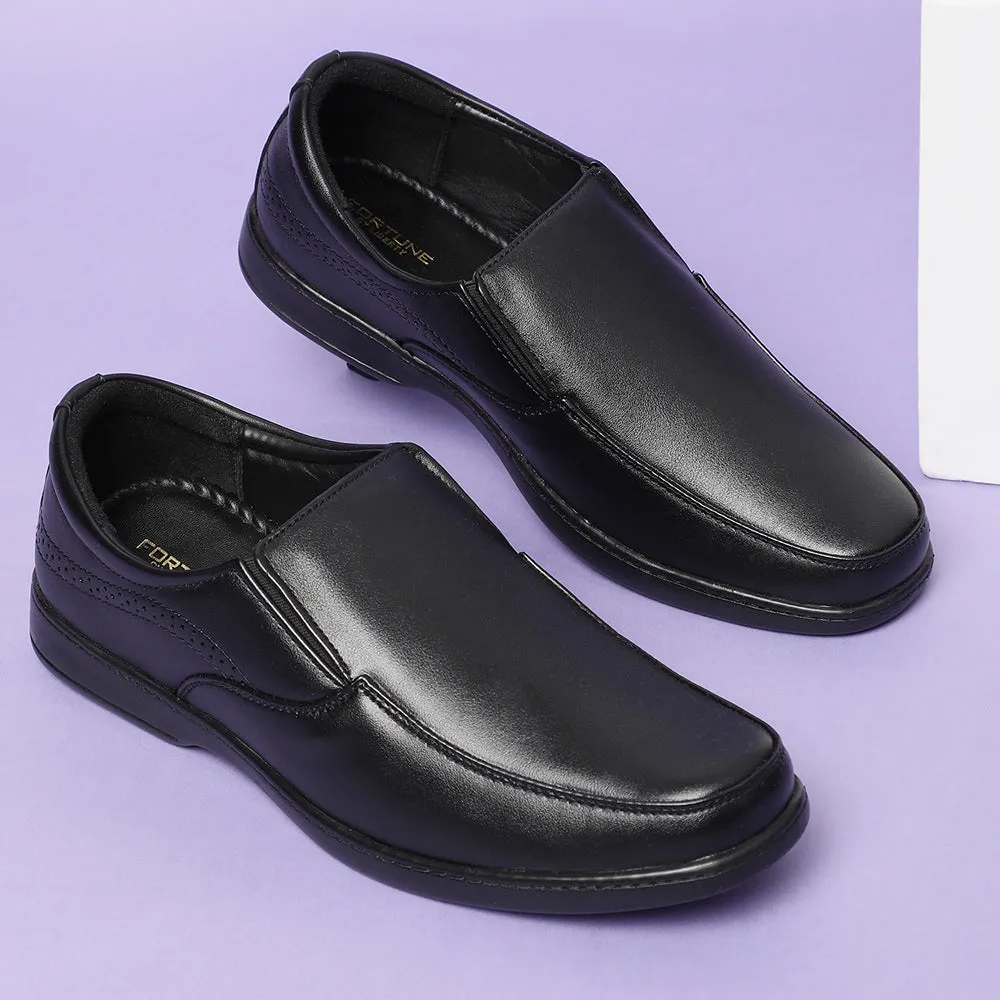 Fortune (Black) Classic Loafer Shoes For Men ER-11 By Liberty