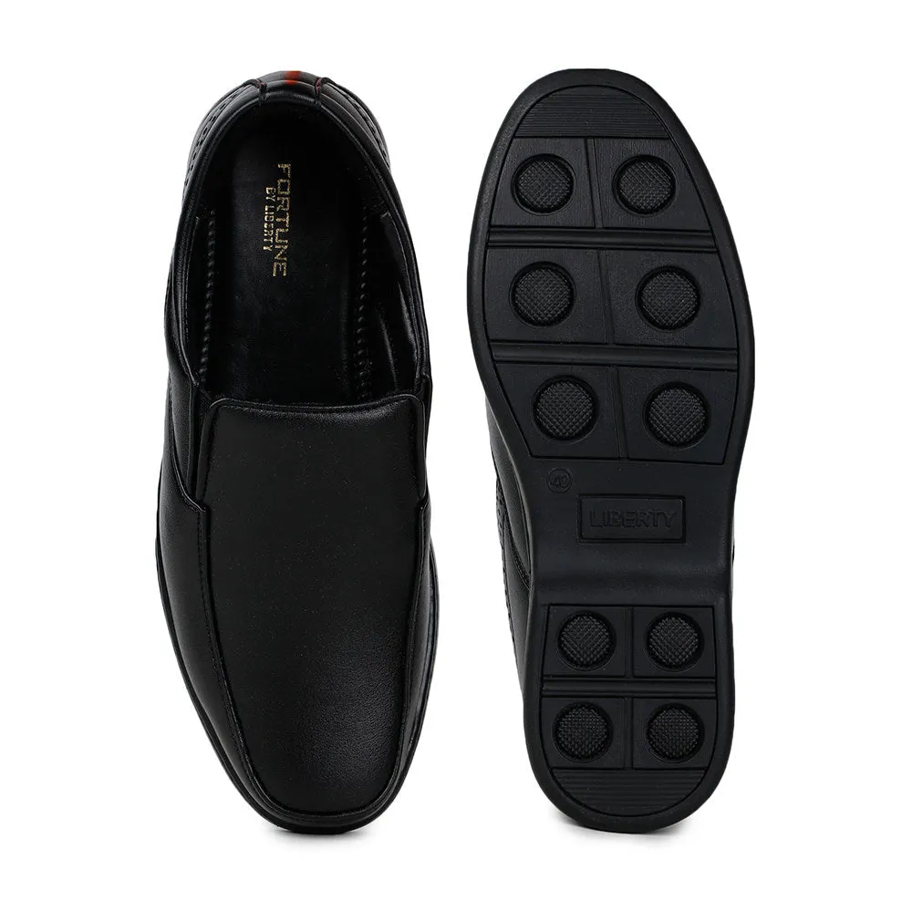 Fortune (Black) Classic Loafer Shoes For Men ER-11 By Liberty