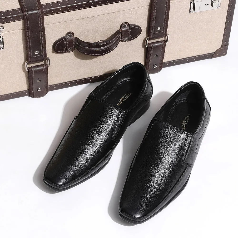 Fortune (Black) Classic Loafer Shoes For Men HOL-15 By Liberty