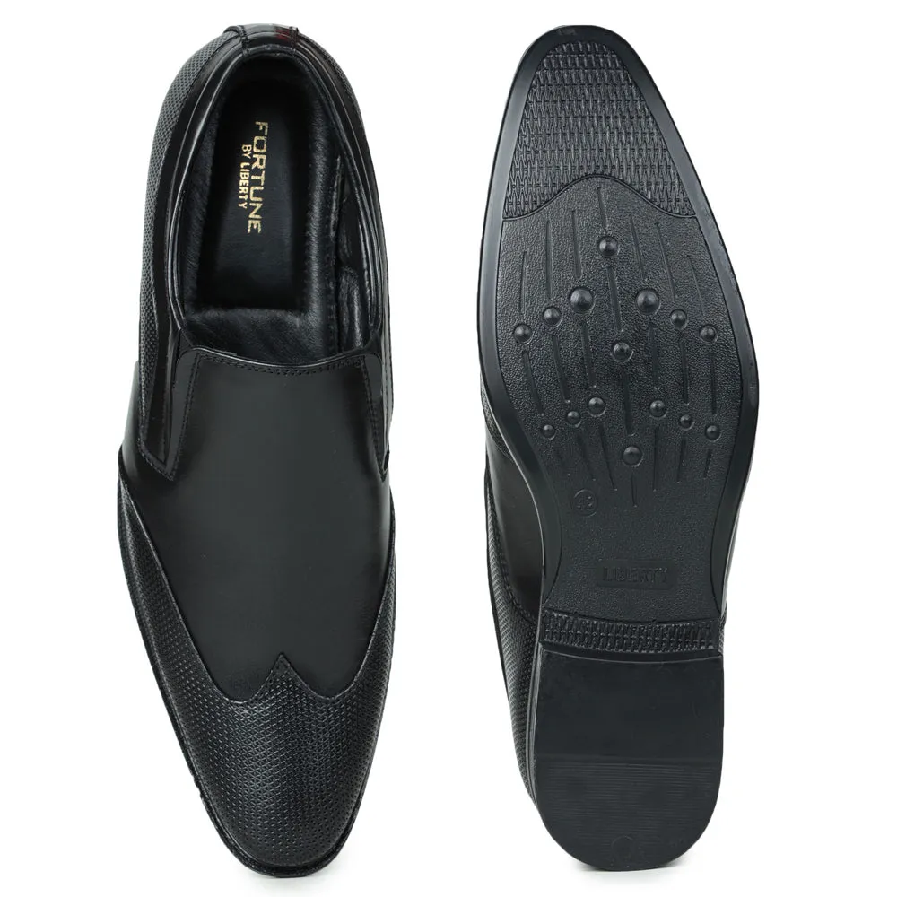 Fortune (Black) Wingtip Loafer Shoes For Men JPL-119 By Liberty