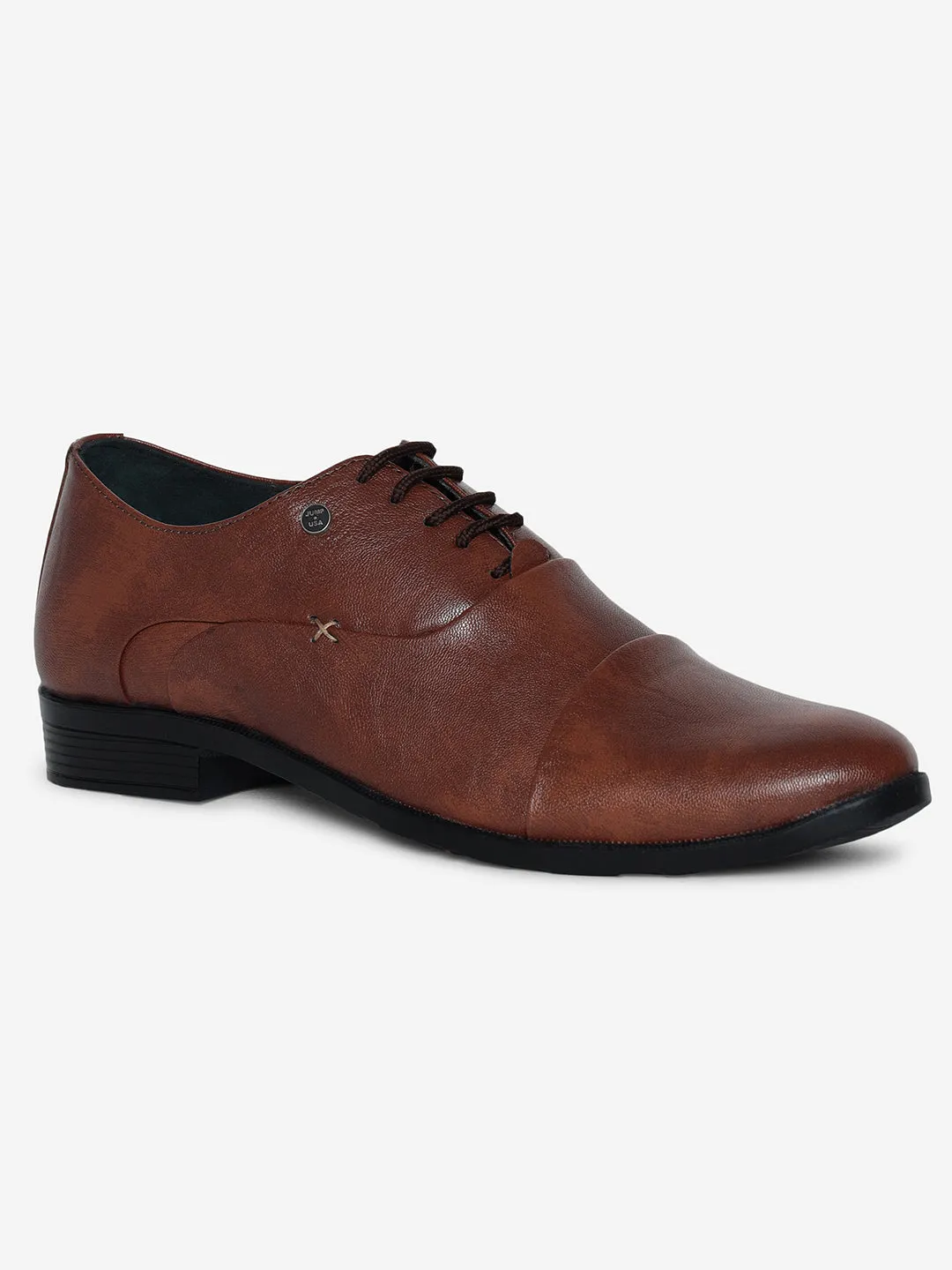 JUMP USA Mens Brown Laceup Formal Shoes