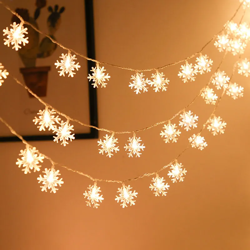 kkboxly 1pc Snowflake String Light, Can Be Extended, For Indoor And Holiday Wedding Parties, Christmas Trees, New Year's, And Decorationsecorations 10/20/40leds