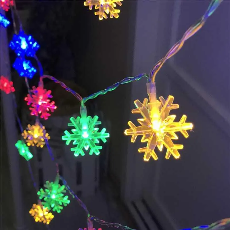 kkboxly 1pc Snowflake String Light, Can Be Extended, For Indoor And Holiday Wedding Parties, Christmas Trees, New Year's, And Decorationsecorations 10/20/40leds