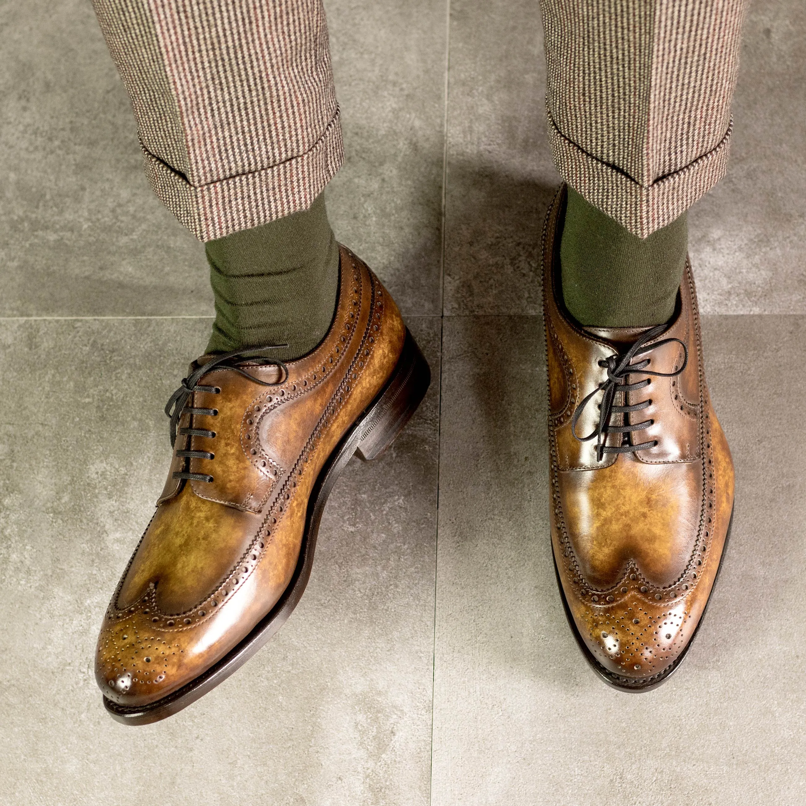 Legend Patina Longwing Blucher shoes