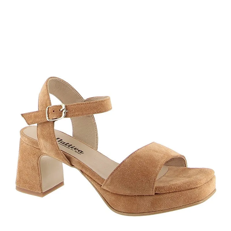 Nattiva 150 Tan Platform Heel