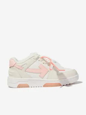 Off-White Girls Leather Out Of Office Trainers in White