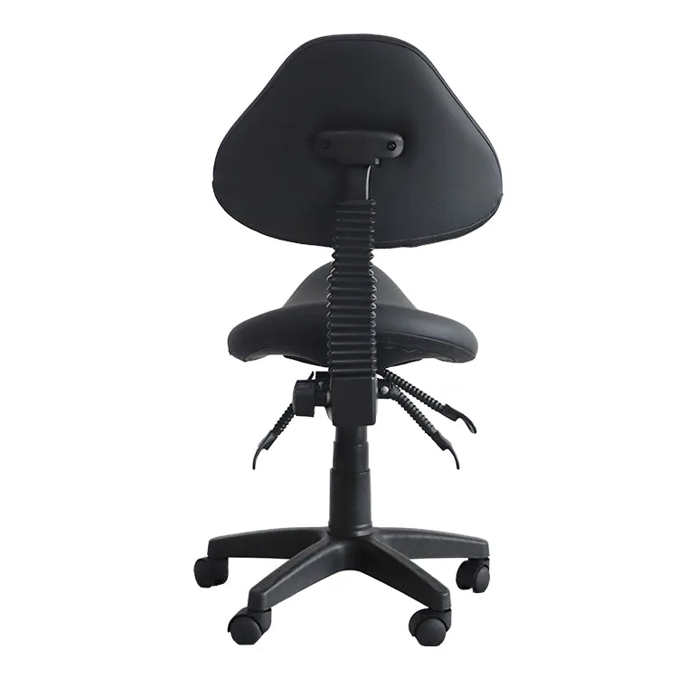 Saddle Shape Stool with Back Support and Tilt-able Seat